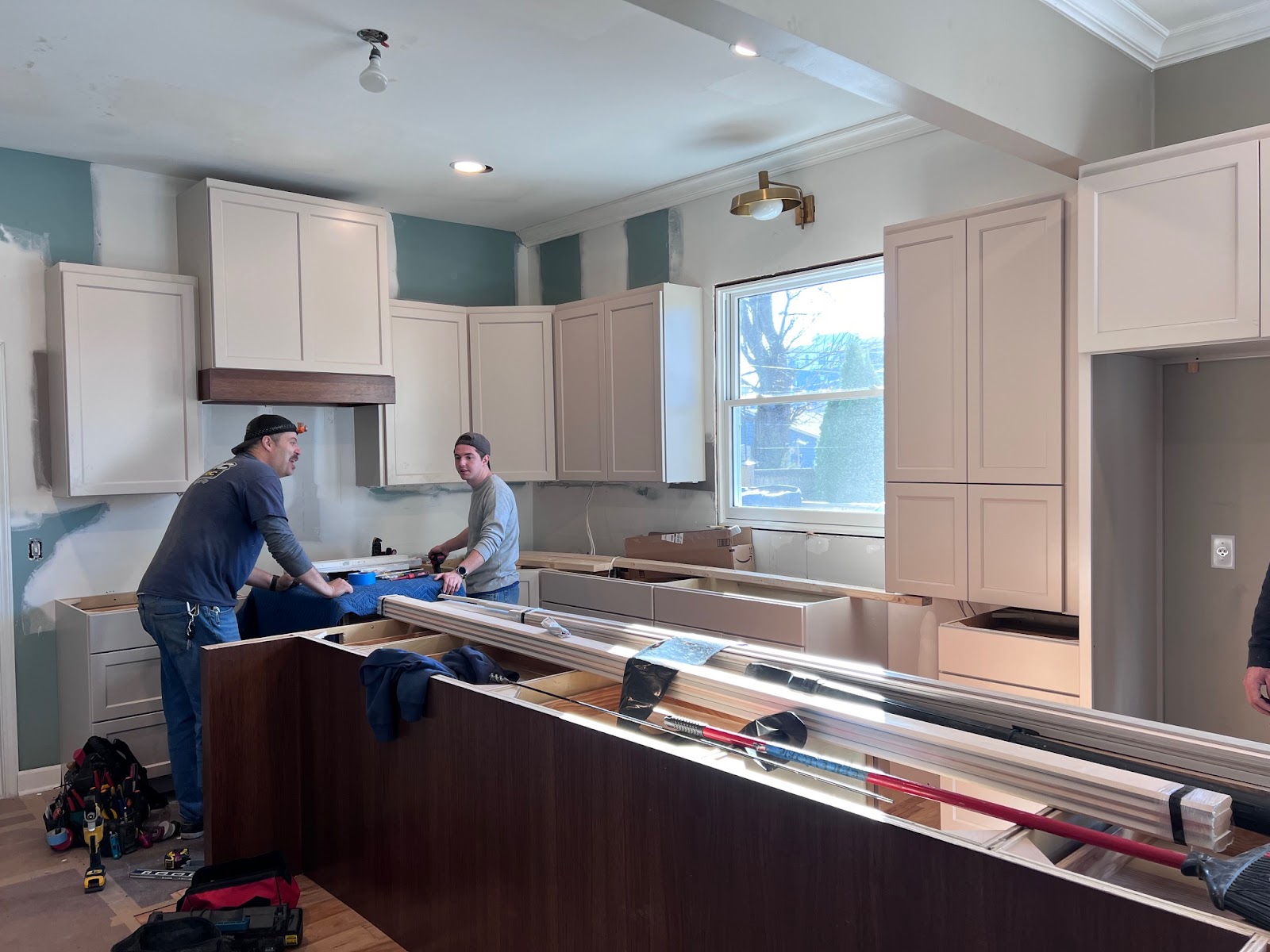 contractors working in kitchen