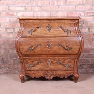 Baker Furniture French Provincial Louis XV Carved Oak Bombay Chest