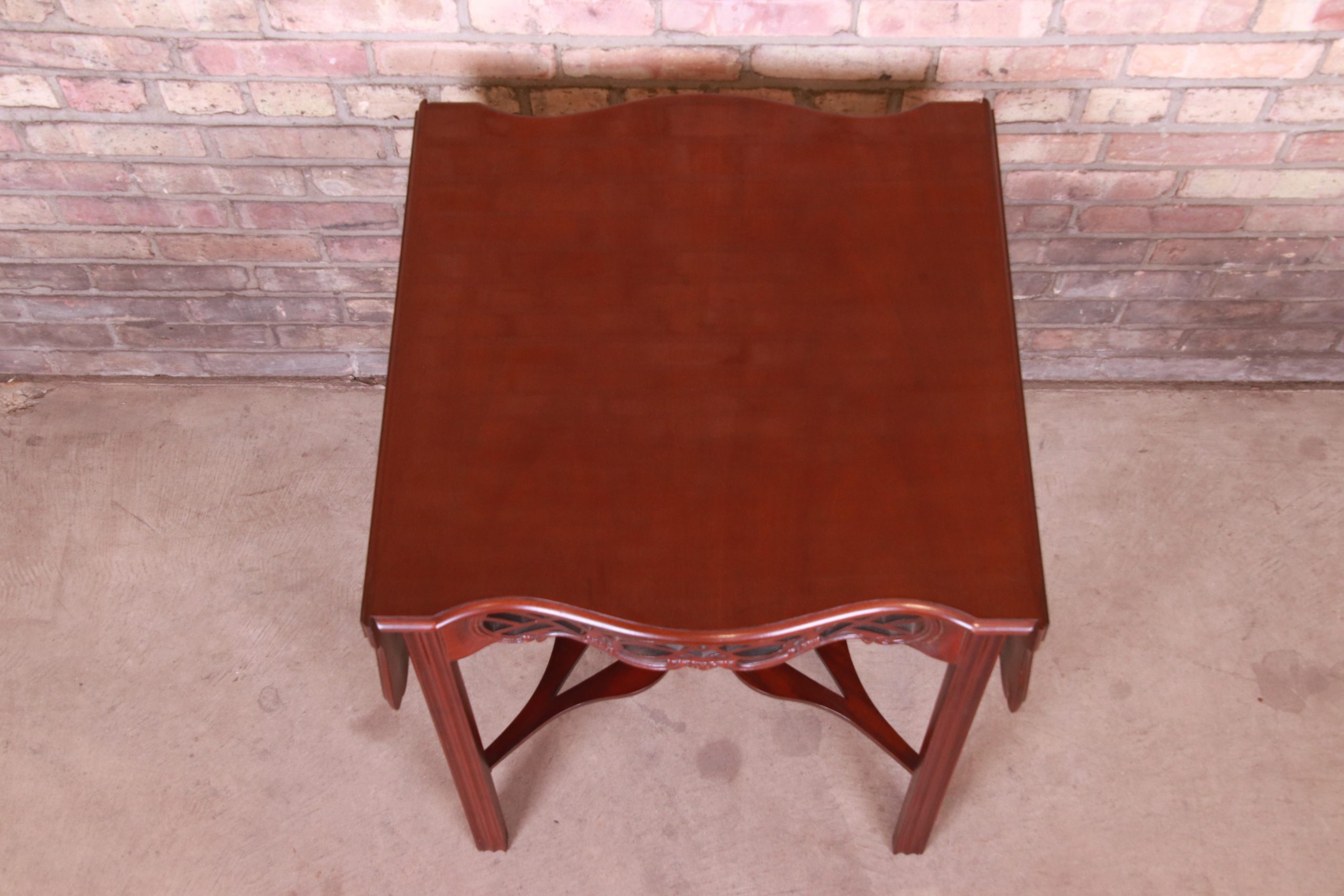 Baker Furniture Historic Charleston Collection Carved Mahogany Pembroke Table - Image 9