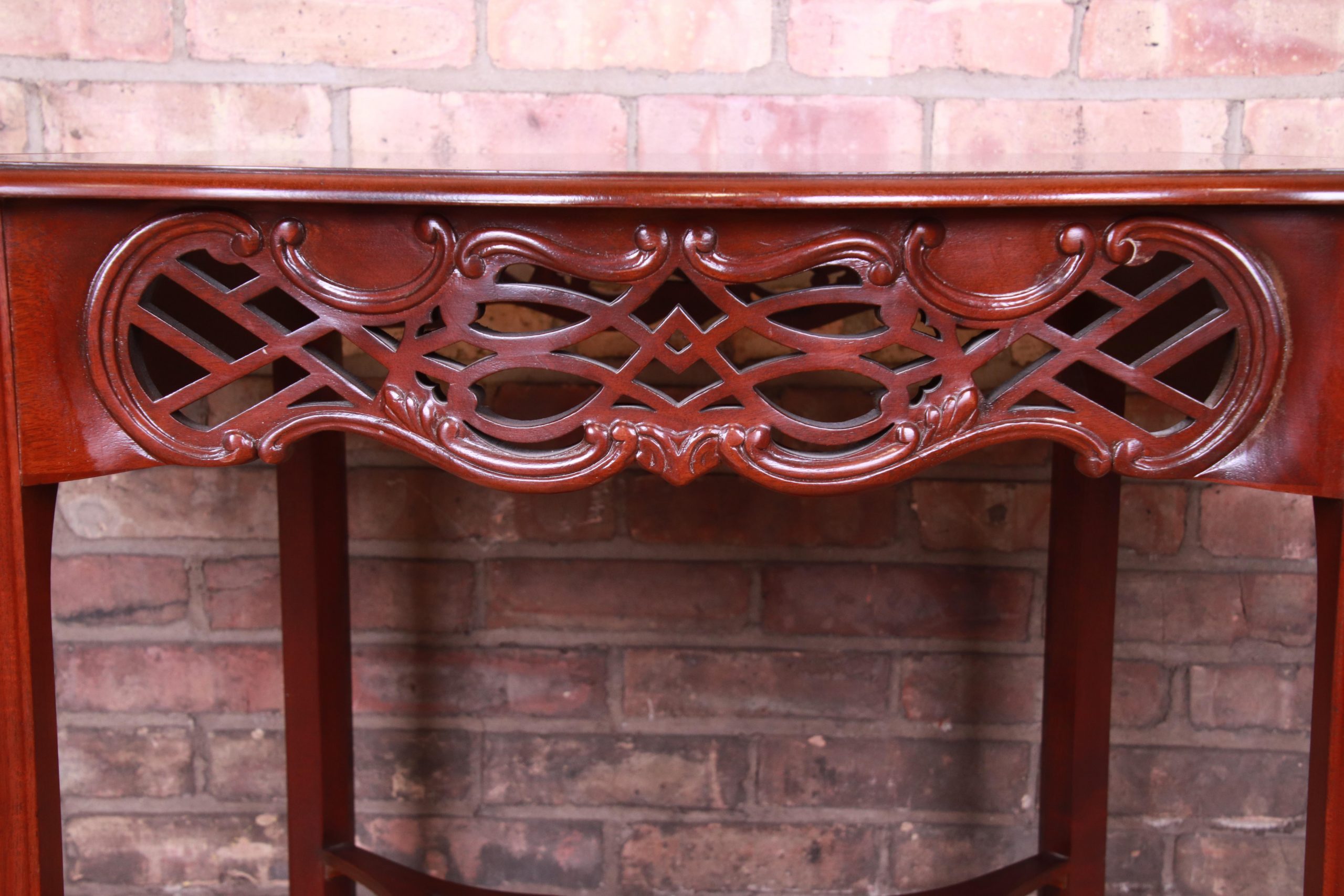 Baker Furniture Historic Charleston Collection Carved Mahogany Pembroke Table - Image 11