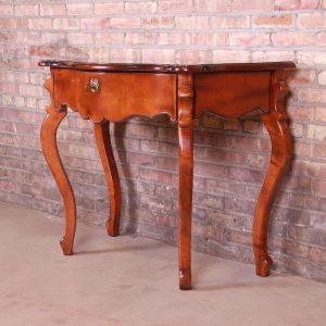 Baker Furniture Milling Road Italian Provincial Carved Maple Console or Entry Table