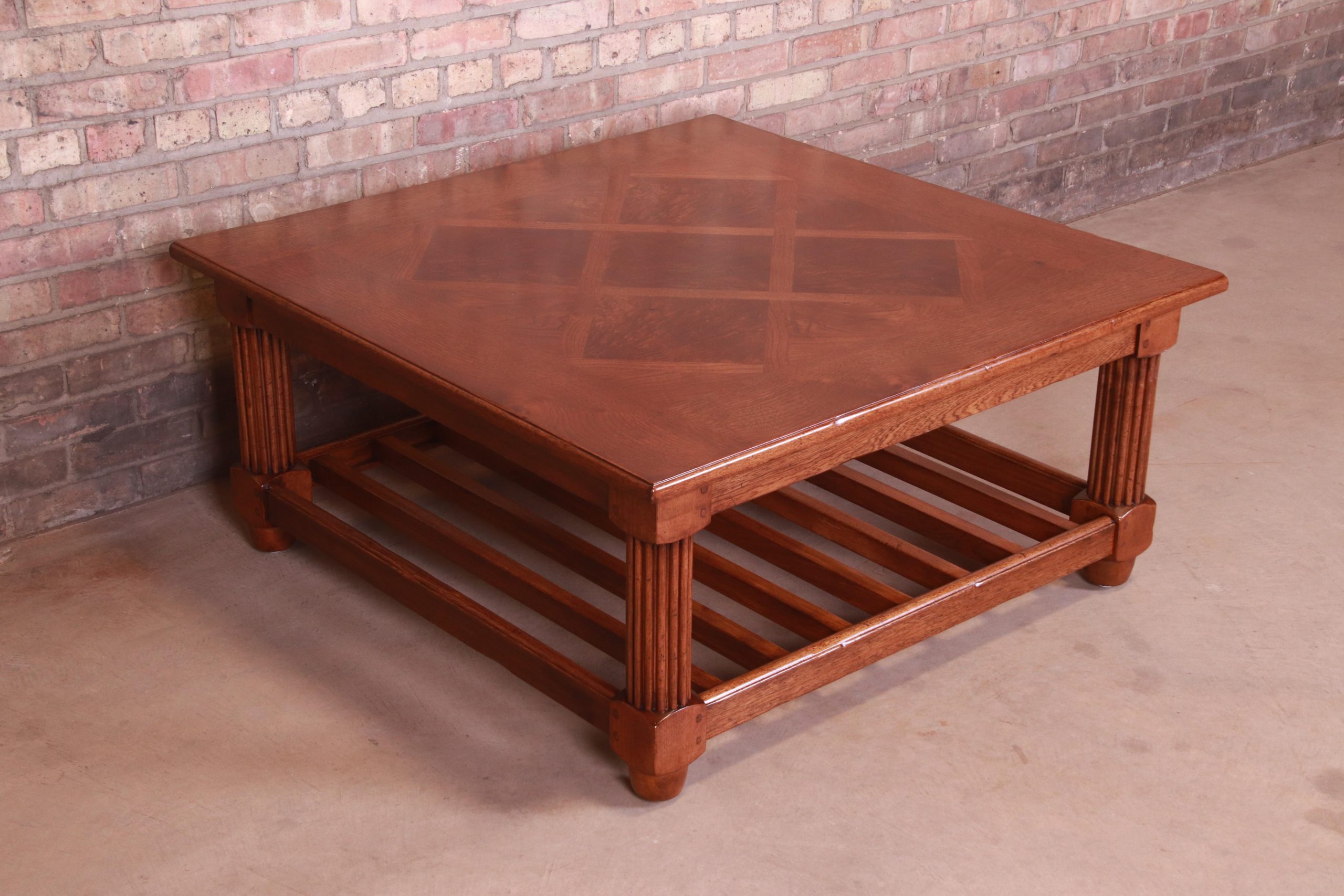 Baker Furniture Milling Road Italian Provincial Coffee Table, Newly Refinished - Image 2