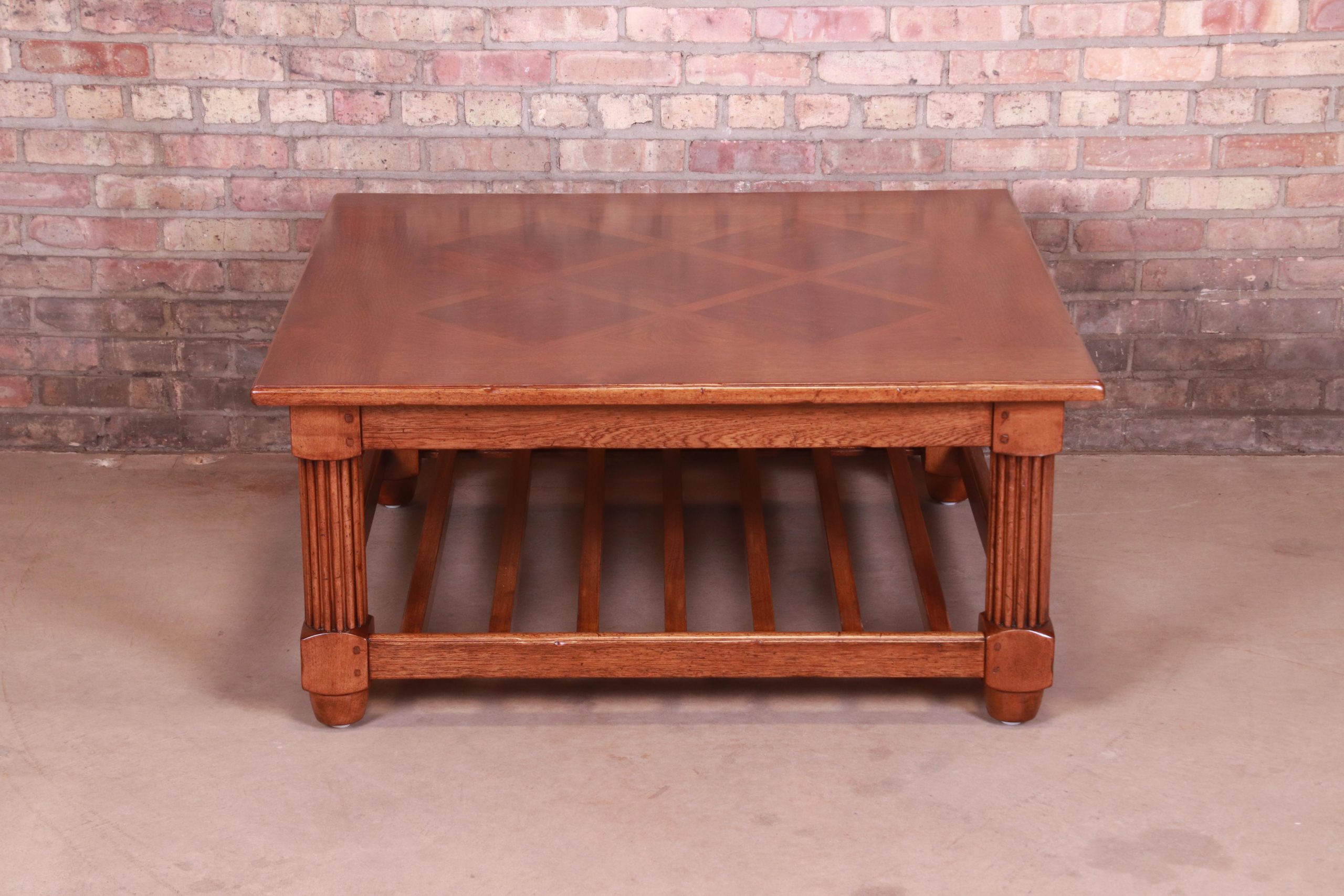 Baker Furniture Milling Road Italian Provincial Coffee Table, Newly Refinished - Image 6