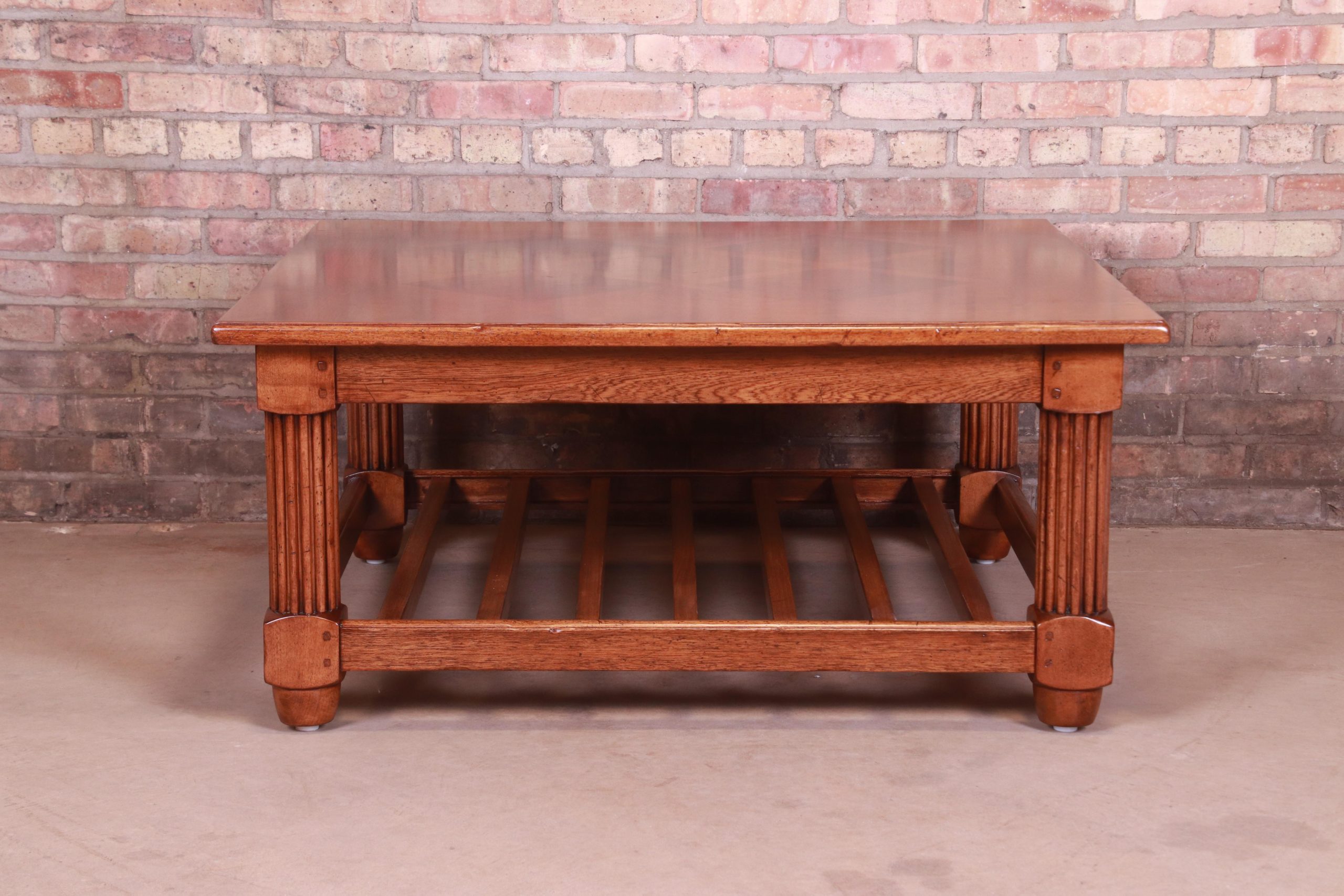 Baker Furniture Milling Road Italian Provincial Coffee Table, Newly Refinished - Image 4