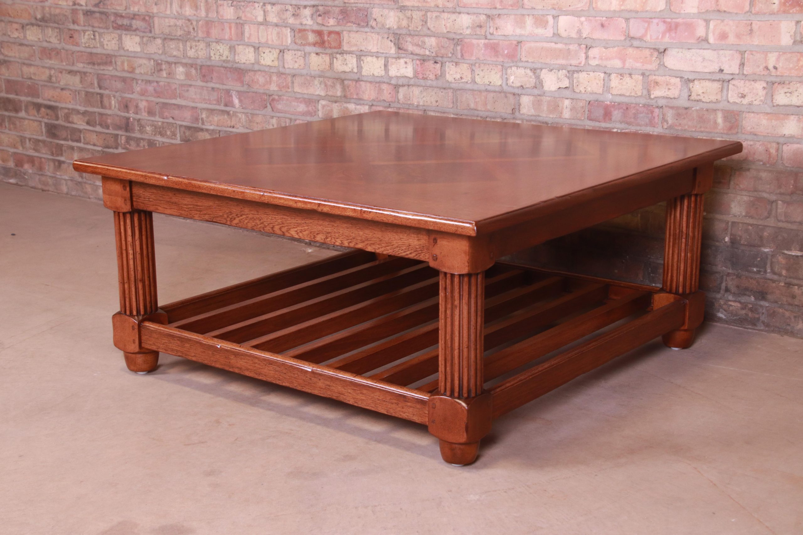 Baker Furniture Milling Road Italian Provincial Coffee Table, Newly Refinished - Image 3