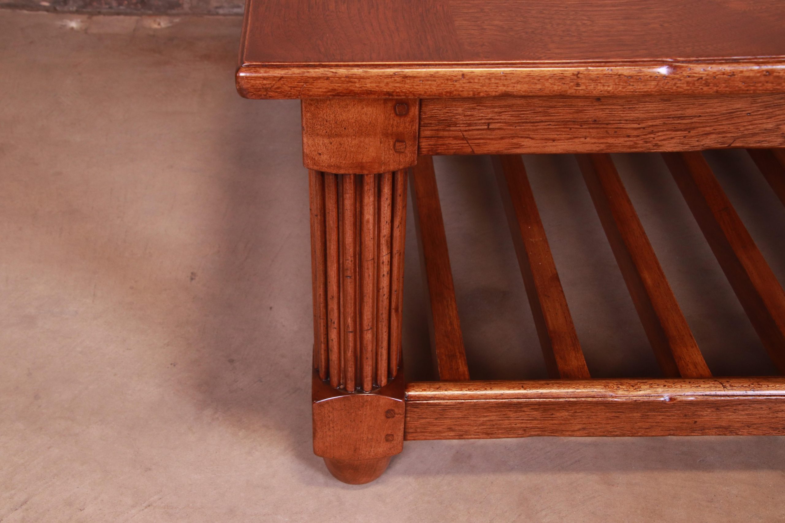 Baker Furniture Milling Road Italian Provincial Coffee Table, Newly Refinished - Image 10
