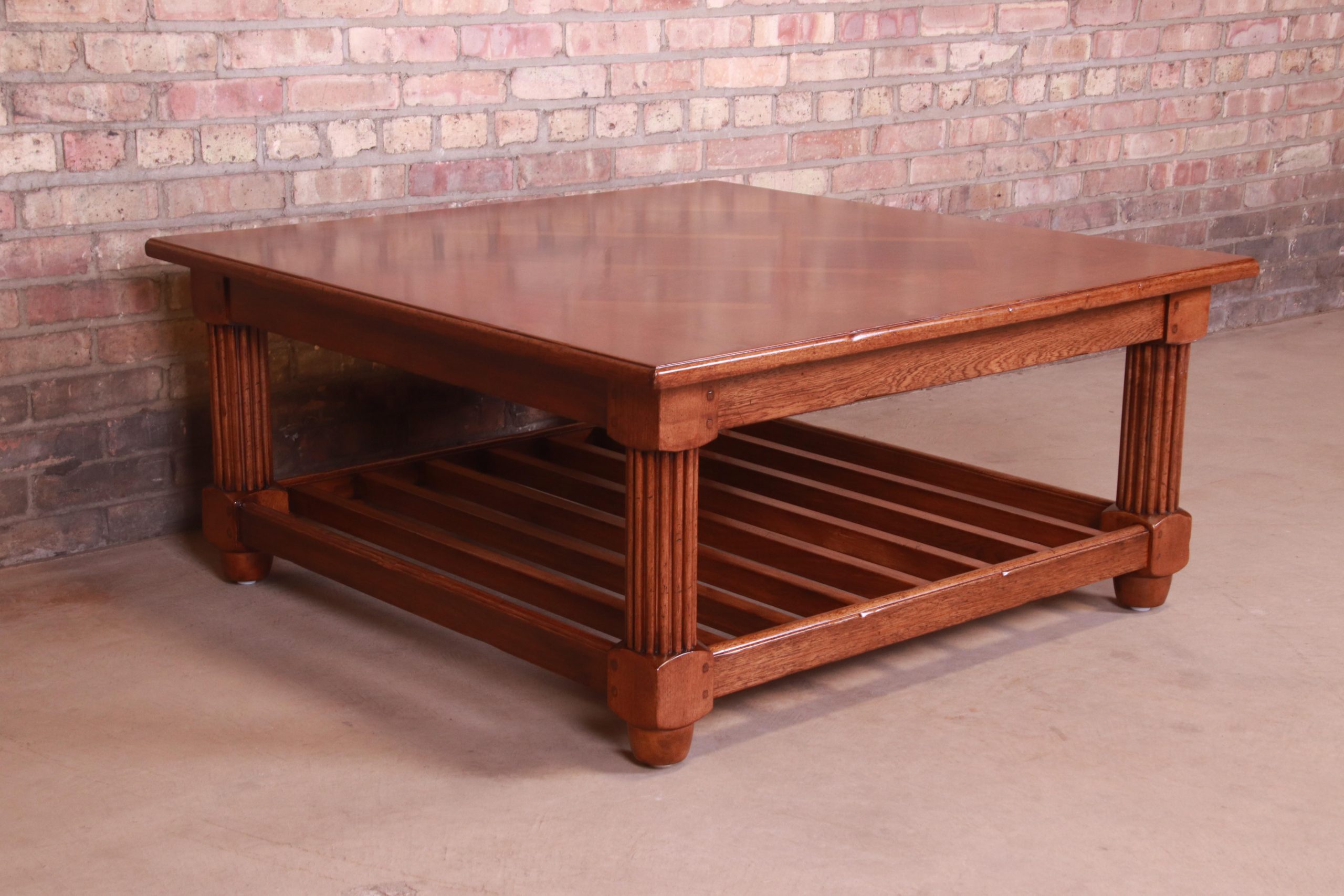 Baker Furniture Milling Road Italian Provincial Coffee Table, Newly Refinished - Image 5