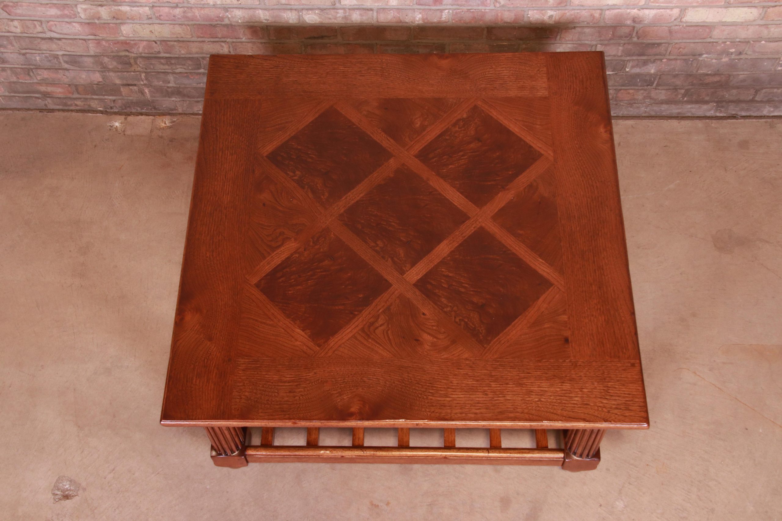 Baker Furniture Milling Road Italian Provincial Coffee Table, Newly Refinished - Image 7