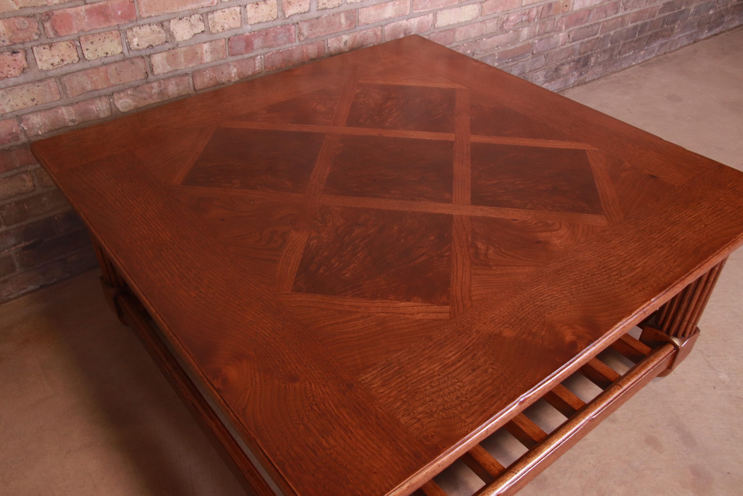 Baker Furniture Milling Road Italian Provincial Coffee Table, Newly Refinished - Image 8