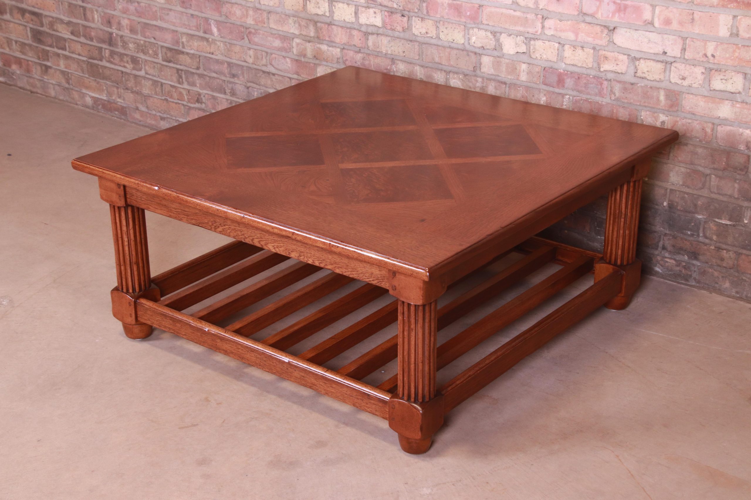 Baker Furniture Milling Road Italian Provincial Coffee Table, Newly Refinished