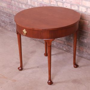 Baker Furniture Queen Anne Walnut Tea Table, Newly Refinished