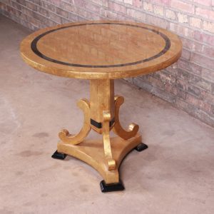 Enrique Garcel for Jimeco Gold Gilt and Ebonized Hollywood Regency Center or Occasional Table