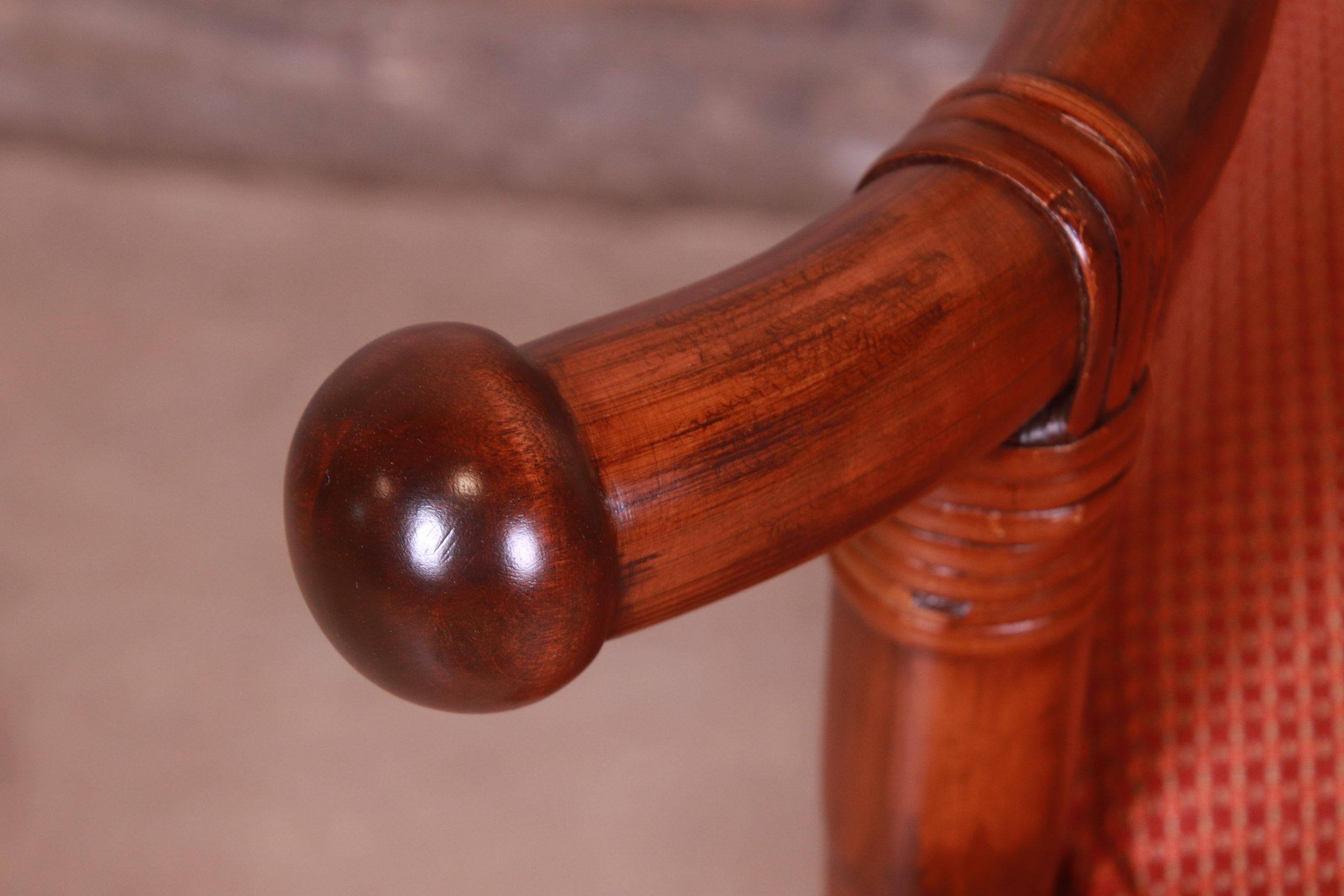Henry Olko for Willow and Reed Pagoda Collection Sculpted Rattan and Cane Throne Chairs, Fully Restored - Image 8