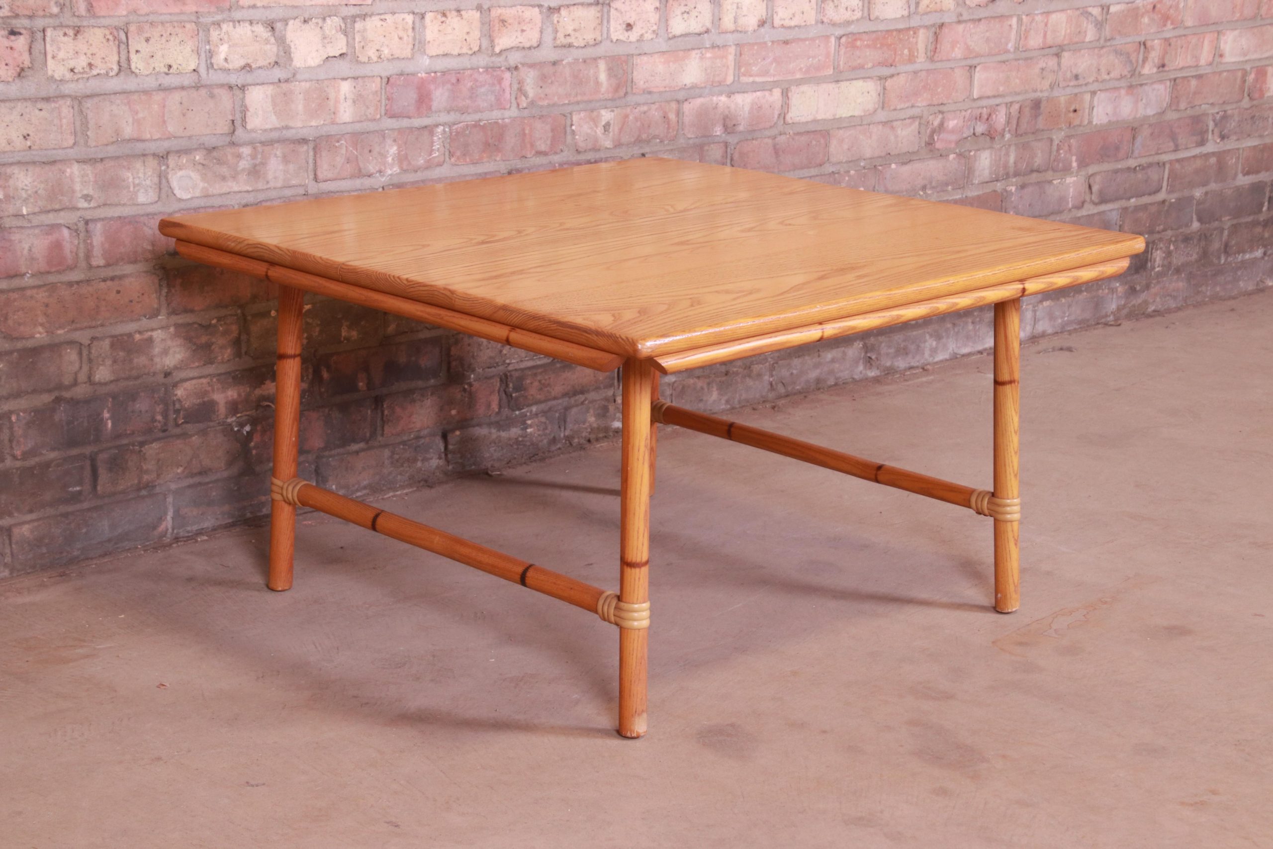 Heywood Wakefield Ashcraft Mid-Century Modern Hollywood Regency Bamboo Form Coffee Table, 1950s - Image 2