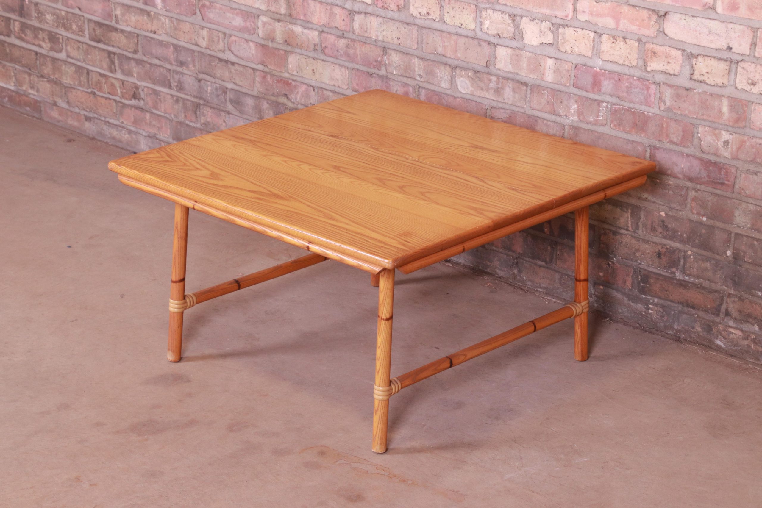 Heywood Wakefield Ashcraft Mid-Century Modern Hollywood Regency Bamboo Form Coffee Table, 1950s - Image 4