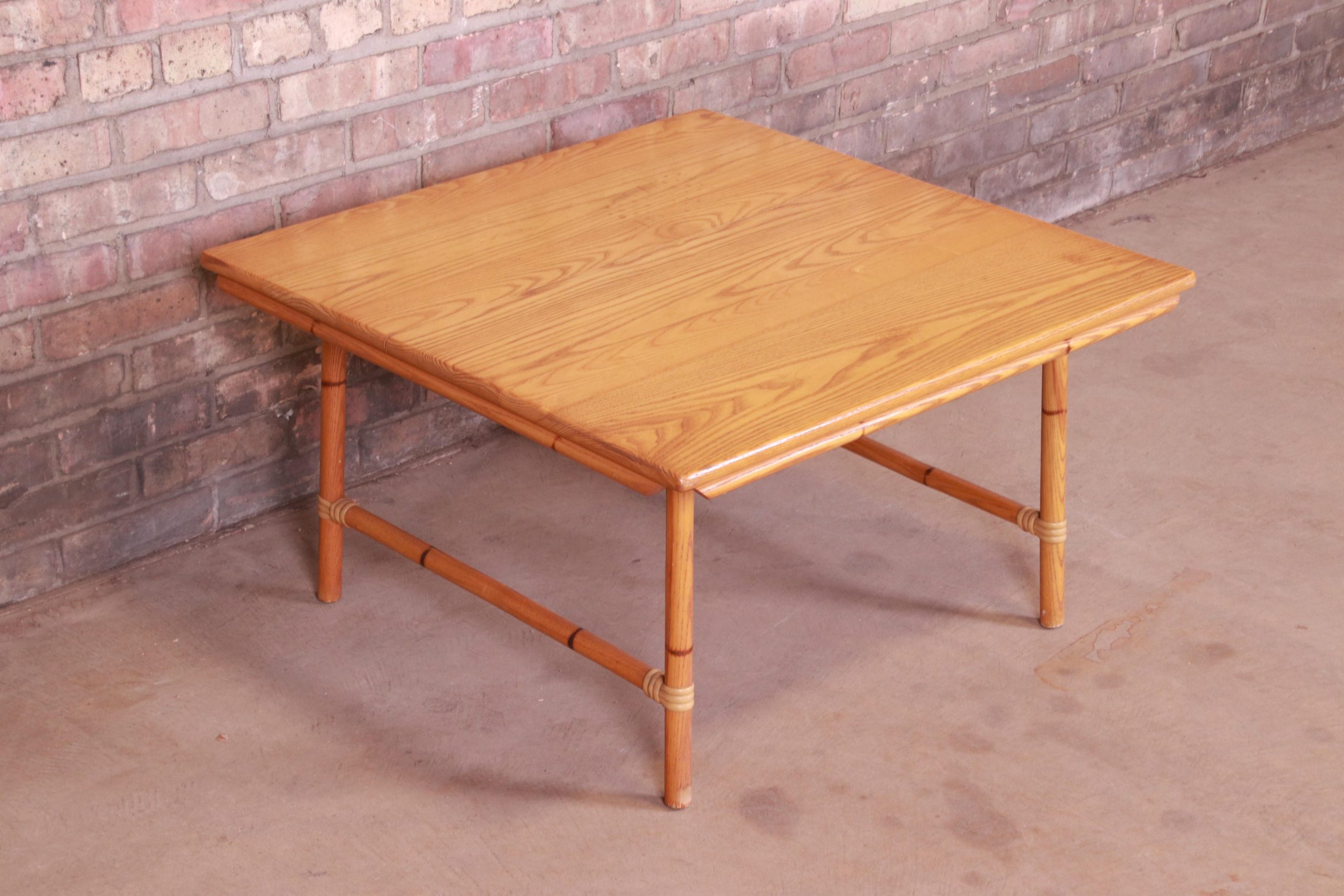Heywood Wakefield Ashcraft Mid-Century Modern Hollywood Regency Bamboo Form Coffee Table, 1950s - Image 5