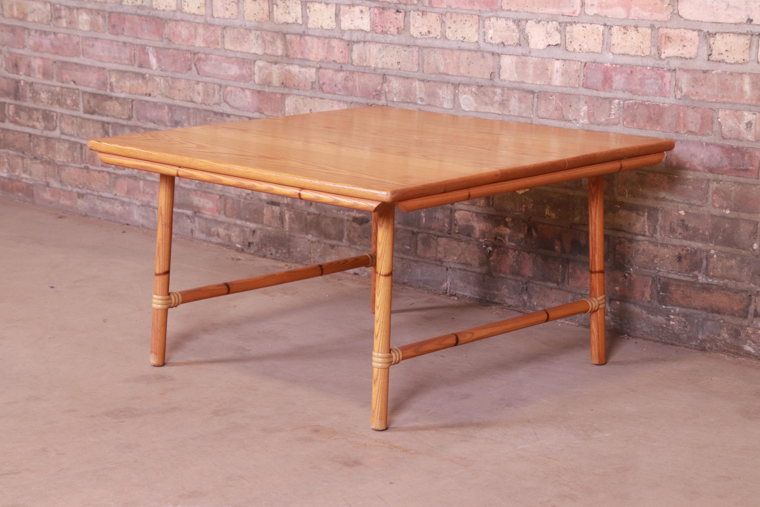 Heywood Wakefield Ashcraft Mid-Century Modern Hollywood Regency Bamboo Form Coffee Table, 1950s