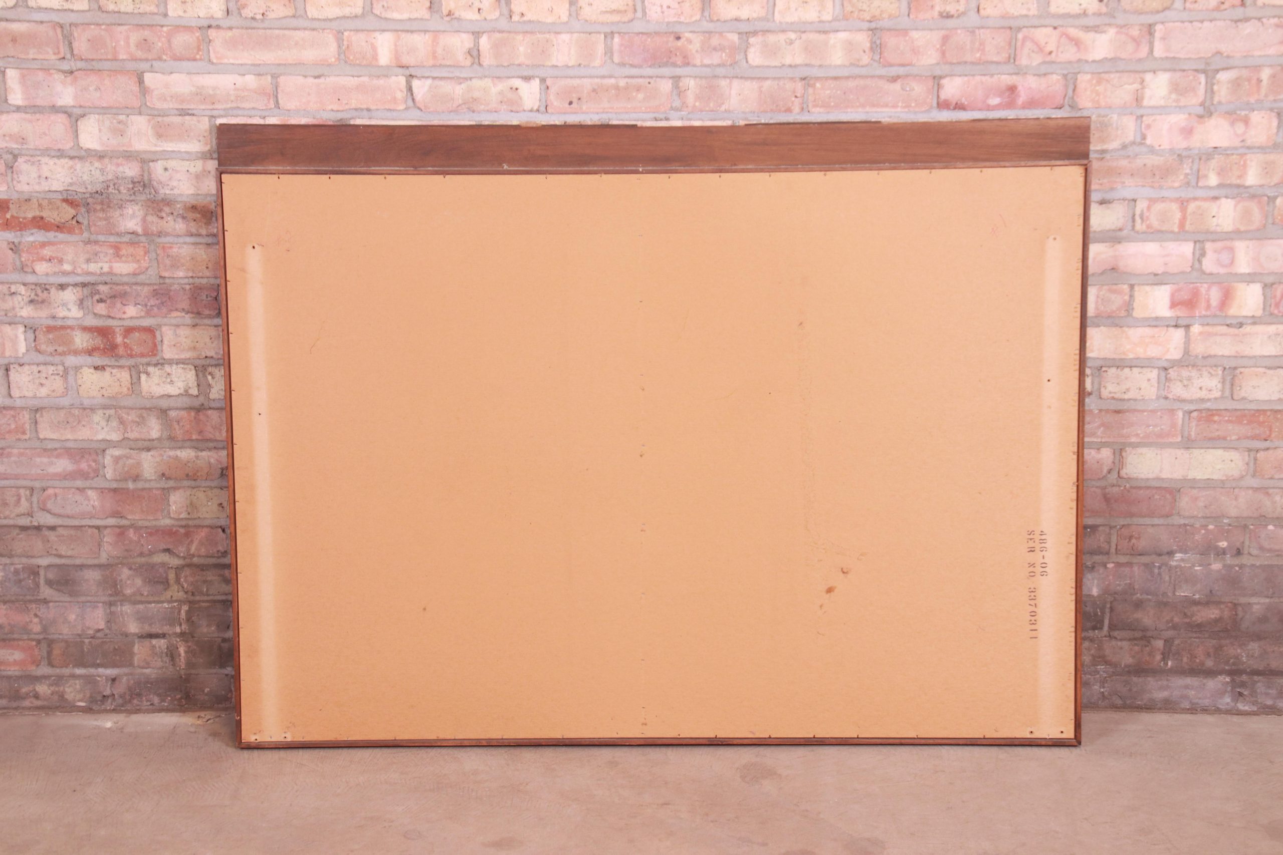 Paul Evans Style Lane Pueblo Brutalist Oak Framed Double Mirror, 1970s - Image 6