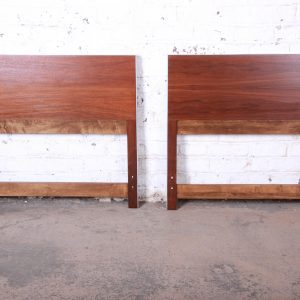 Paul McCobb for Calvin Mid-Century Modern Walnut Twin Headboards, Pair