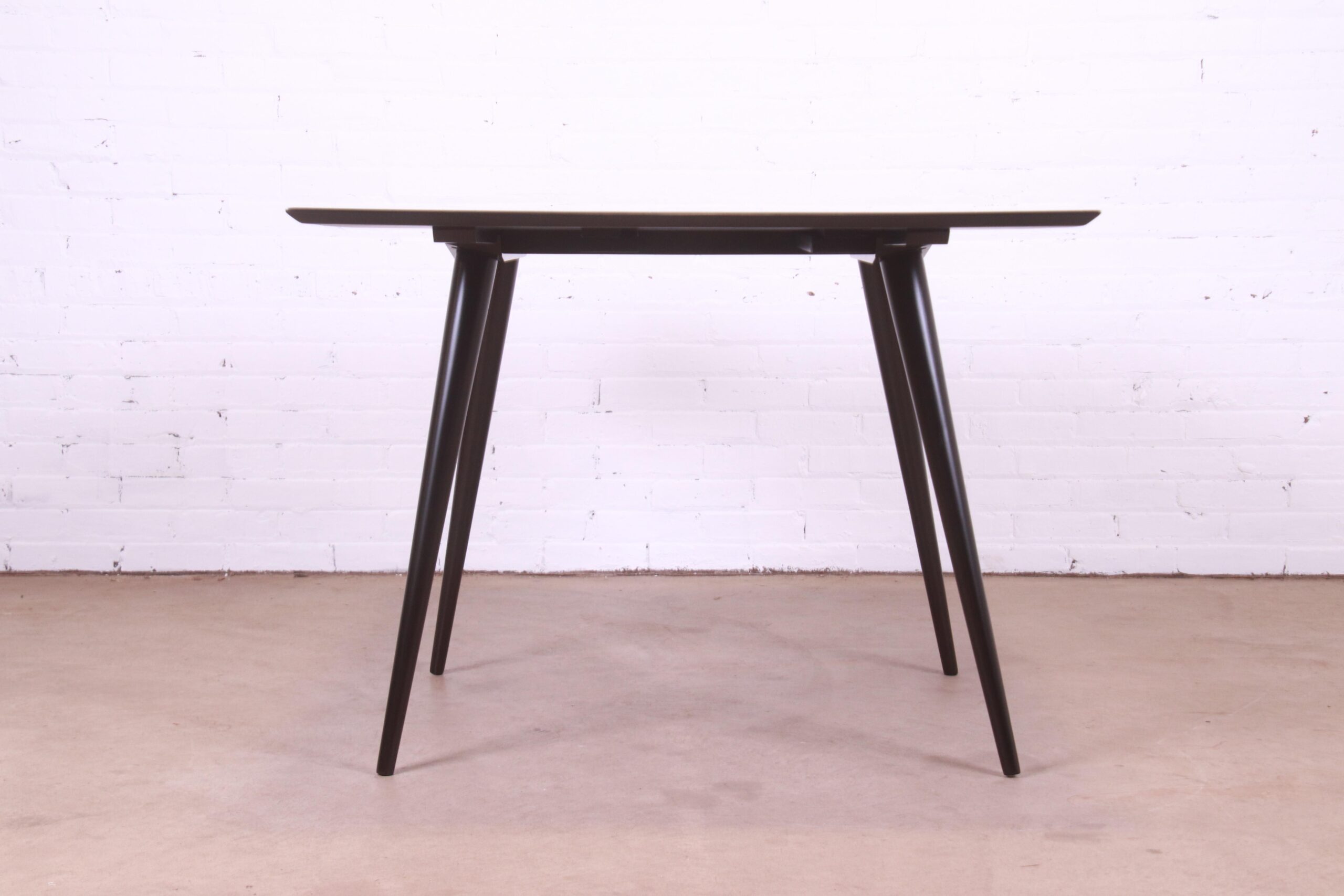Paul McCobb Planner Group Black Lacquered Solid Maple Drop Leaf Dining Table, Newly Refinished - Image 13