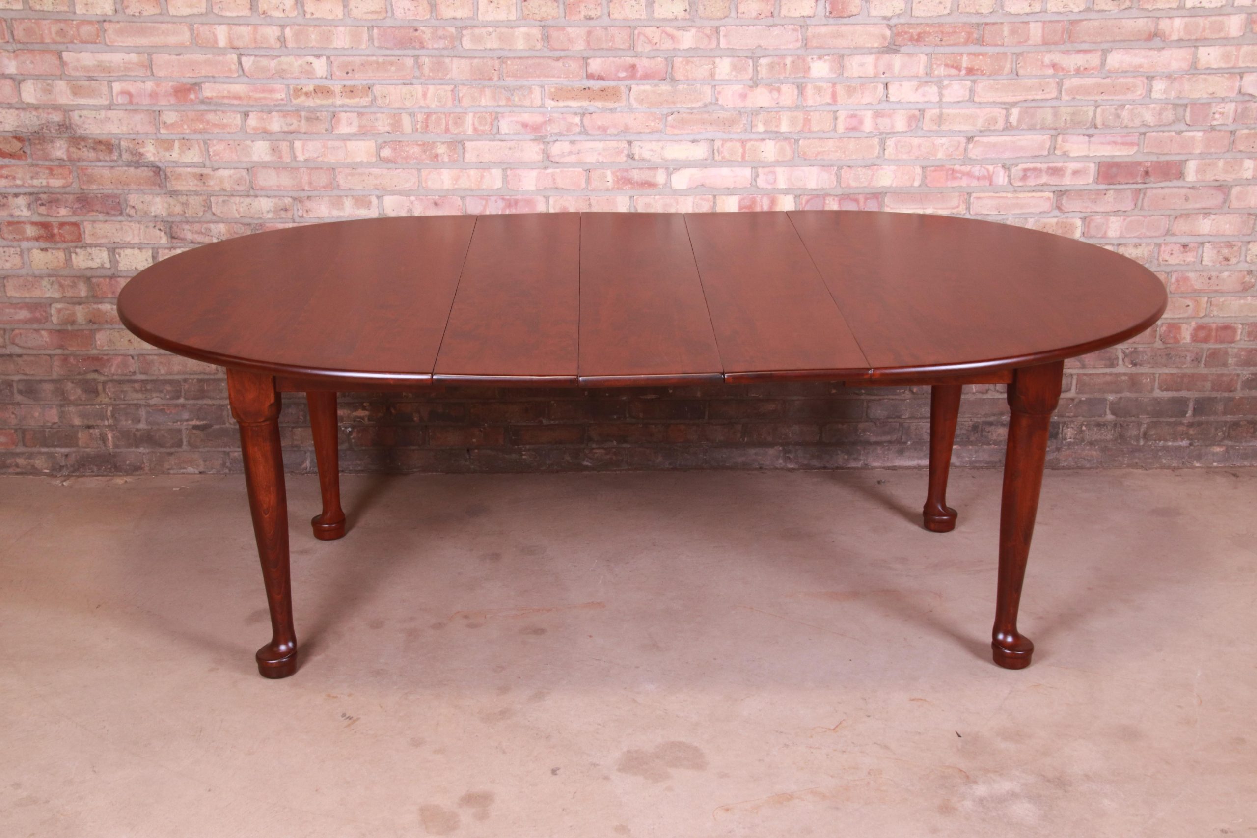 Stickley American Colonial Solid Cherry Wood Extension Dining Table, Newly Refinished - Image 5