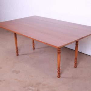 Stickley American Colonial Solid Cherry Wood Harvest Dining Table, 1956