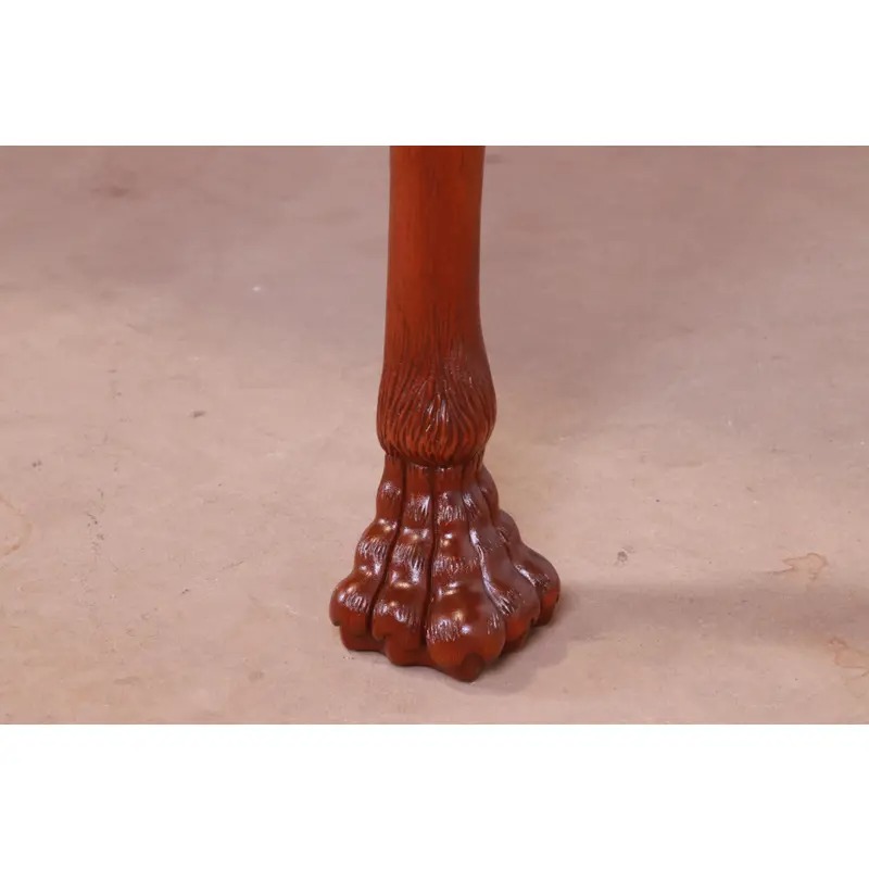 Kindel Furniture Irish Georgian Carved Mahogany Extension Dining Table, Newly Refinished - Image 10