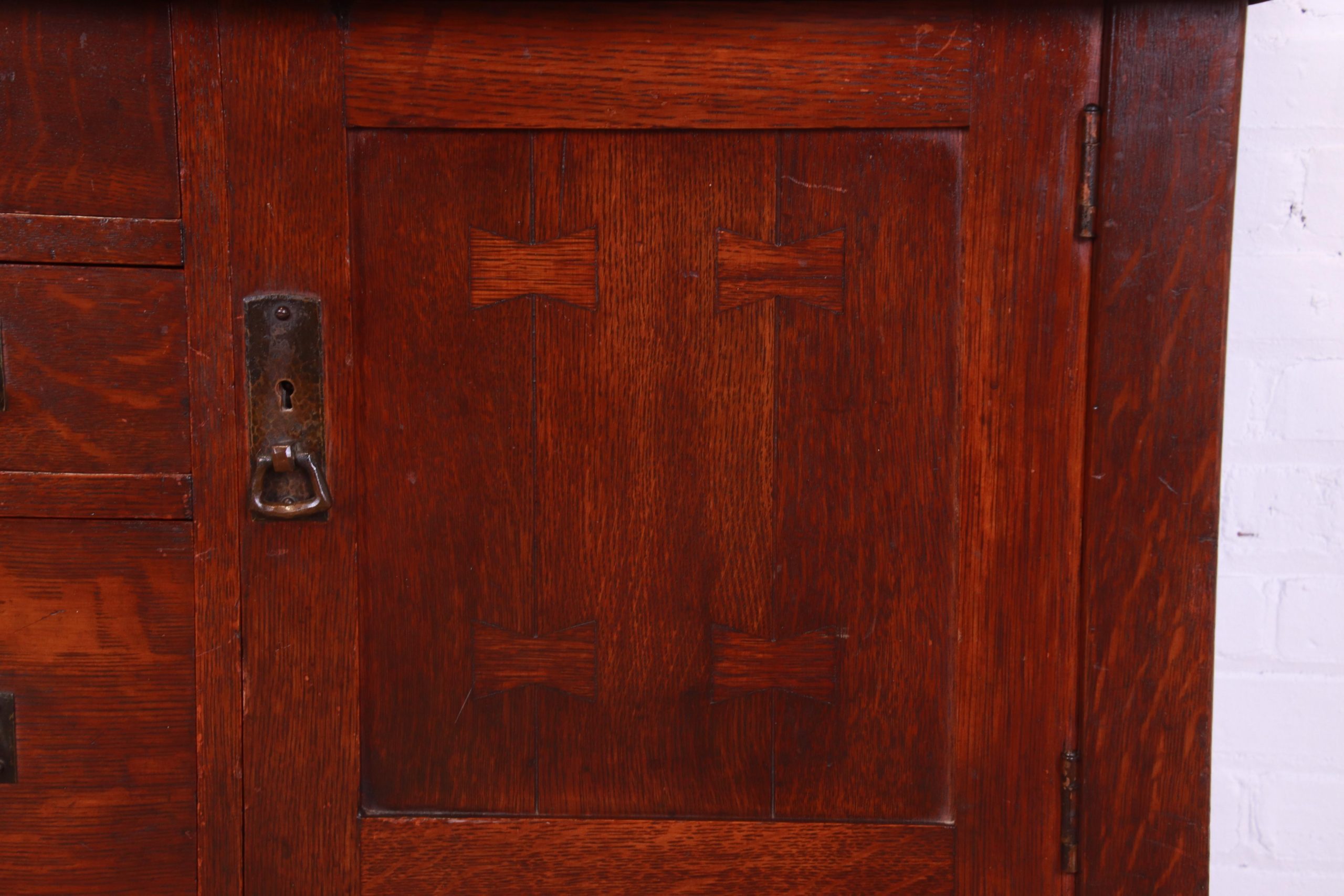 Antique Stickley Mission Oak Arts & Crafts Sideboard, Circa 1900 - Image 7