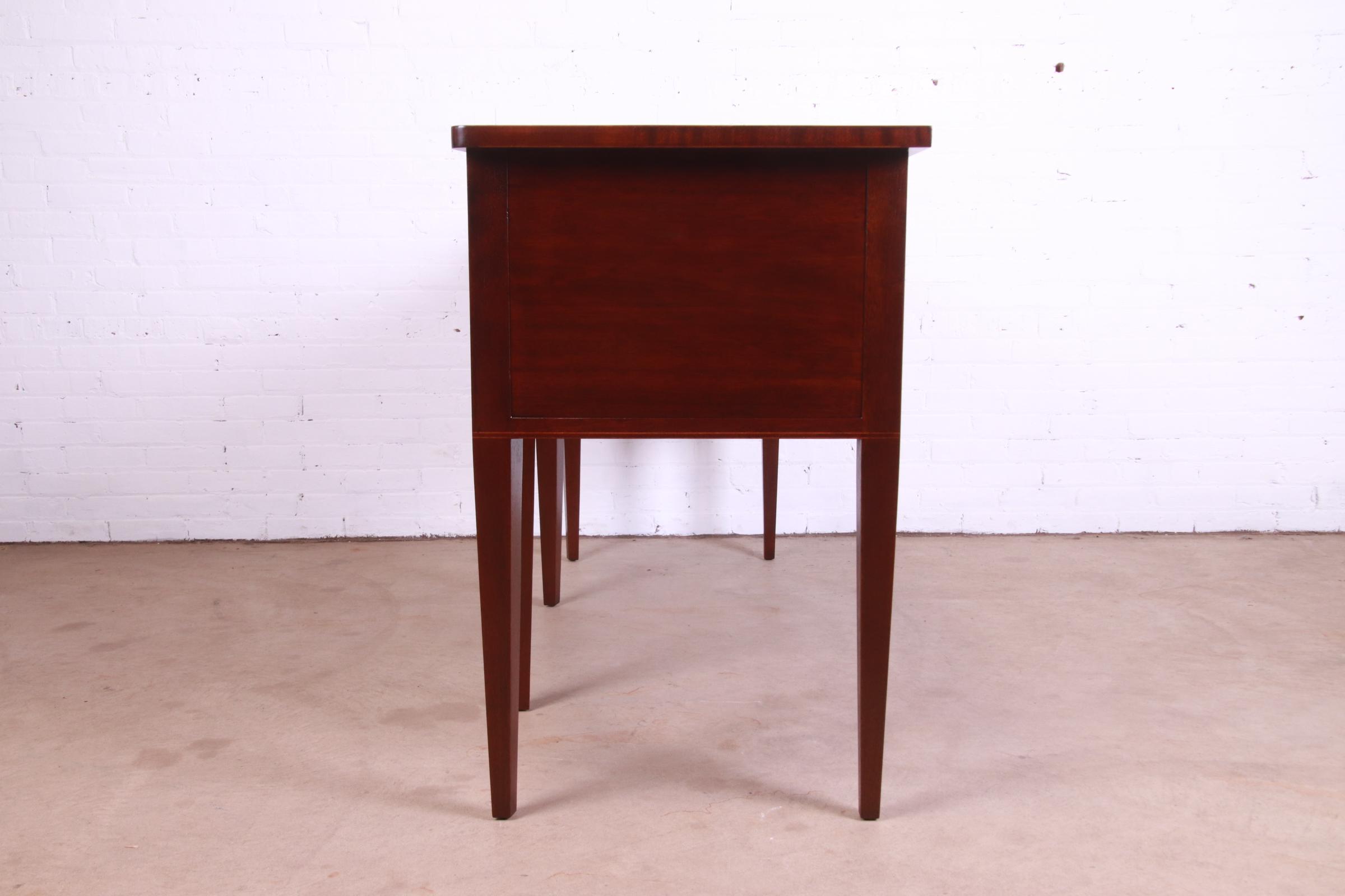 Baker Furniture Hepplewhite Flame Mahogany and Inlaid Satinwood Sideboard, Newly Refinished - Image 10