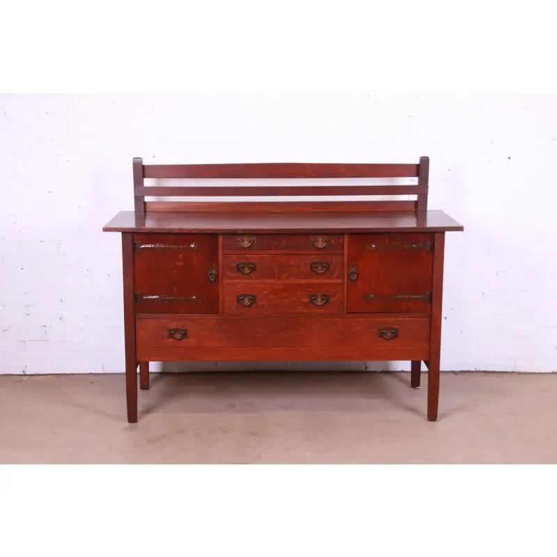 Gustav Stickley Mission Oak Arts & Crafts Sideboard, Circa 1900 - Image 2