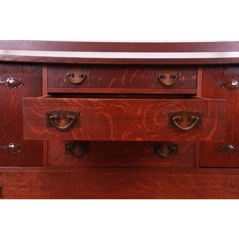 Gustav Stickley Mission Oak Arts & Crafts Sideboard, Circa 1900 - Image 8
