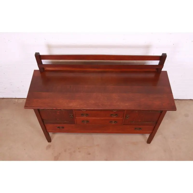 Gustav Stickley Mission Oak Arts & Crafts Sideboard, Circa 1900 - Image 9