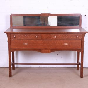 Limbert Mission Oak Arts & Crafts Sideboard Buffet Server, Newly Restored
