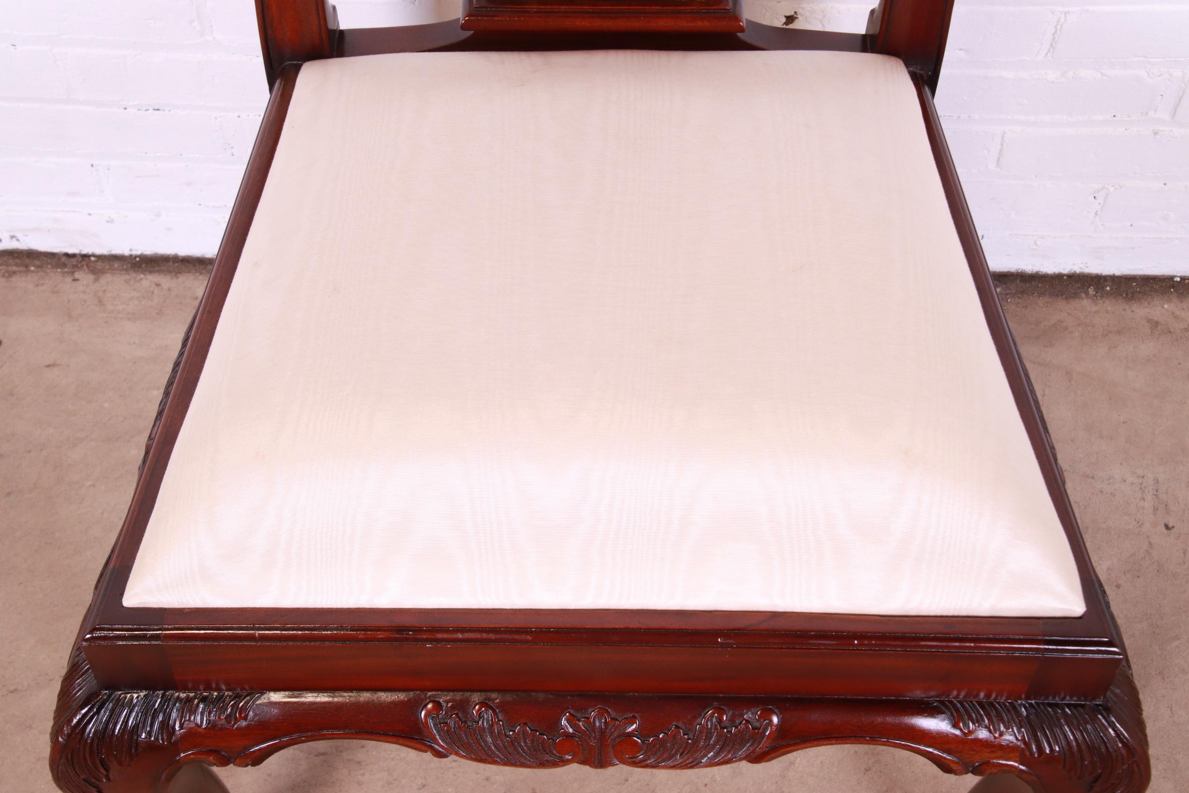 Maitland Smith Chippendale Carved Mahogany Dining Chairs, Set of Six - Image 7