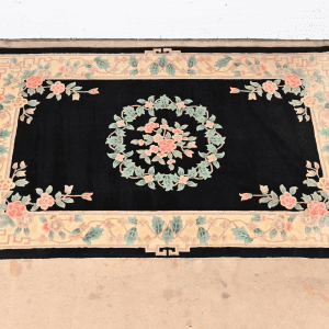 Vintage Hand Made Chinese Sculpted Wool Area Rug