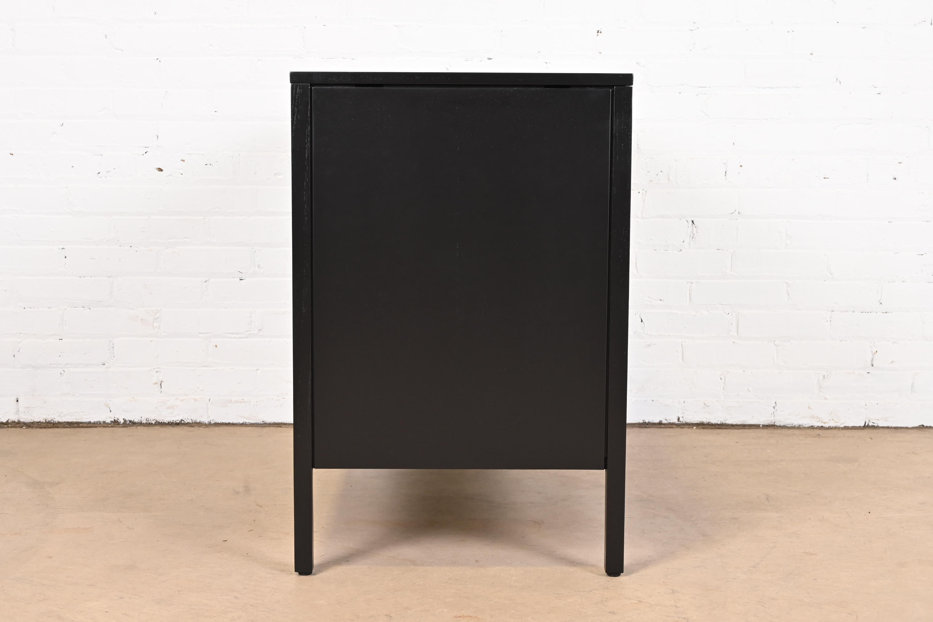 Florence Knoll Mid-Century Modern Black Lacquered Chest of Drawers, Newly Refinished - Image 11