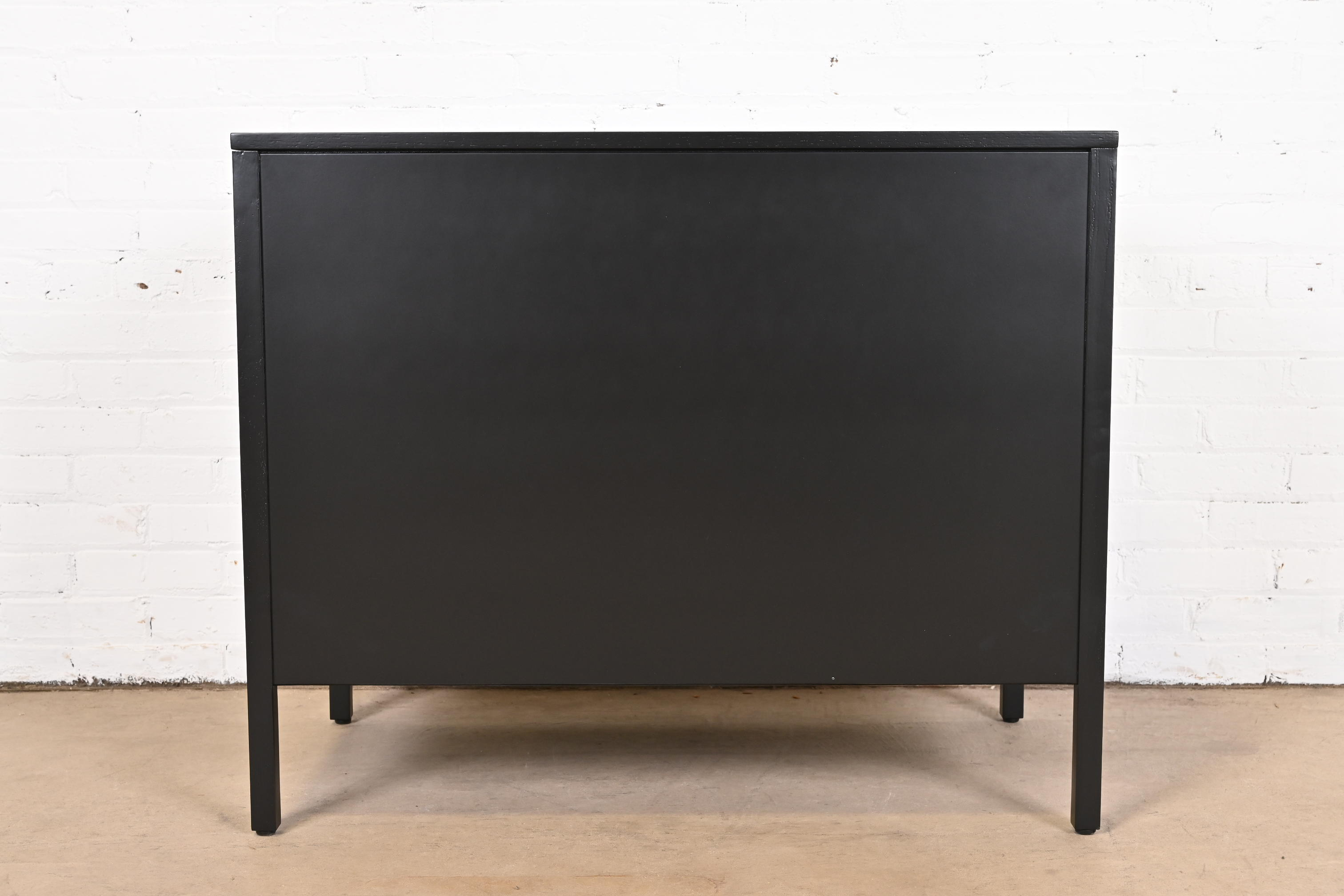 Florence Knoll Mid-Century Modern Black Lacquered Chest of Drawers, Newly Refinished - Image 12