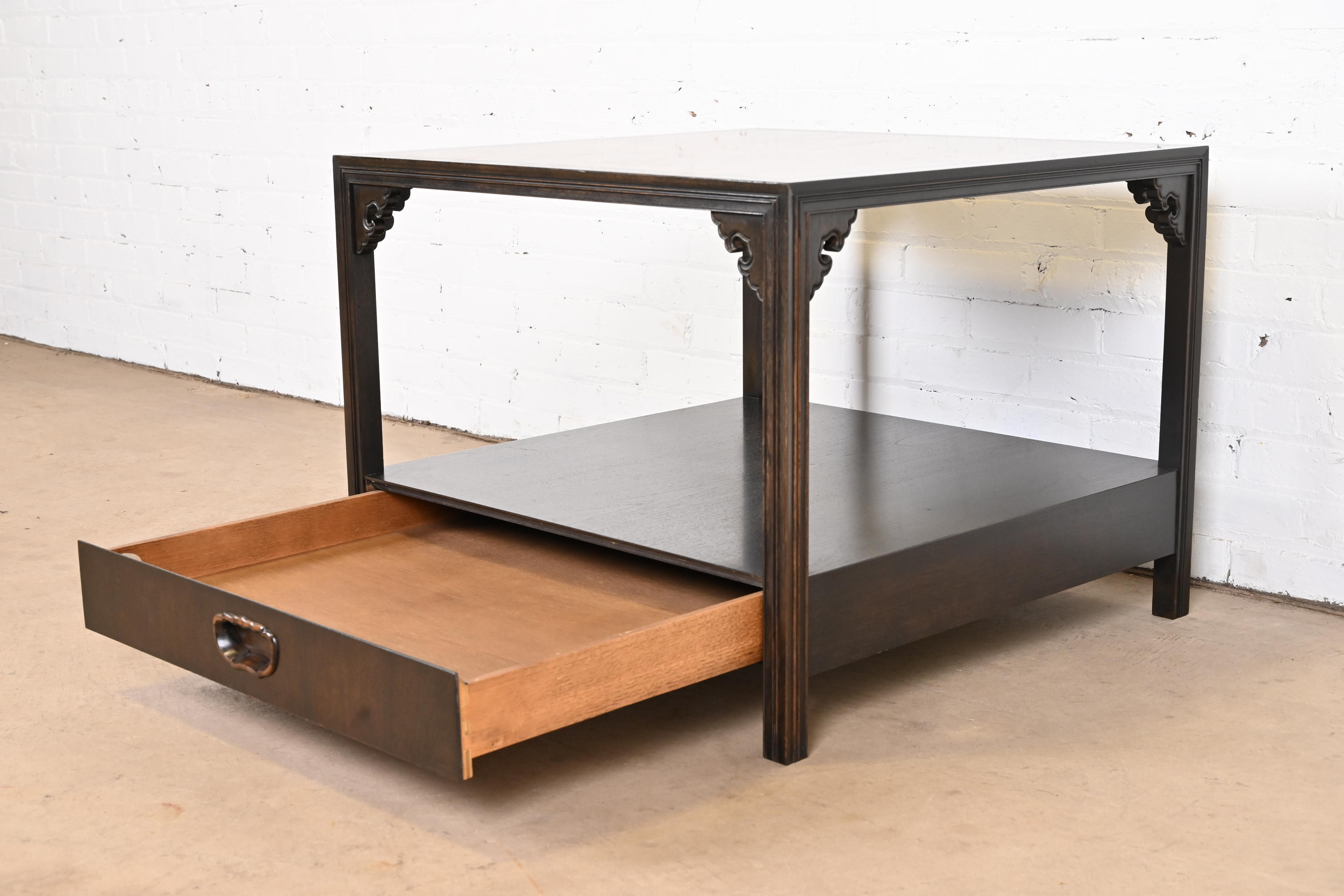 Michael Taylor for Baker Far East Collection Chinoiserie Rosewood Cocktail Table or Occasional Side Table - Image 9
