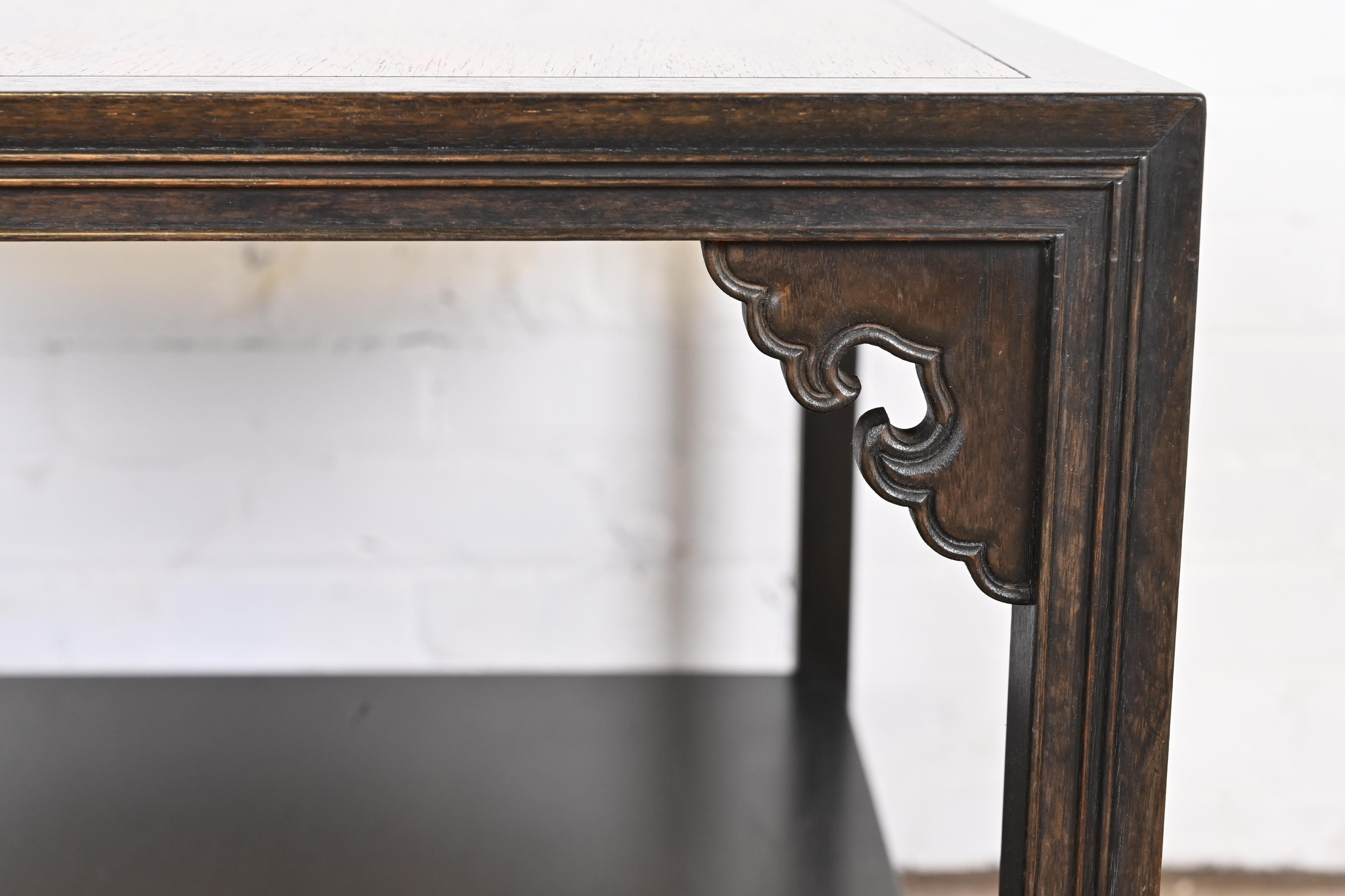 Michael Taylor for Baker Far East Collection Chinoiserie Rosewood Cocktail Table or Occasional Side Table - Image 7