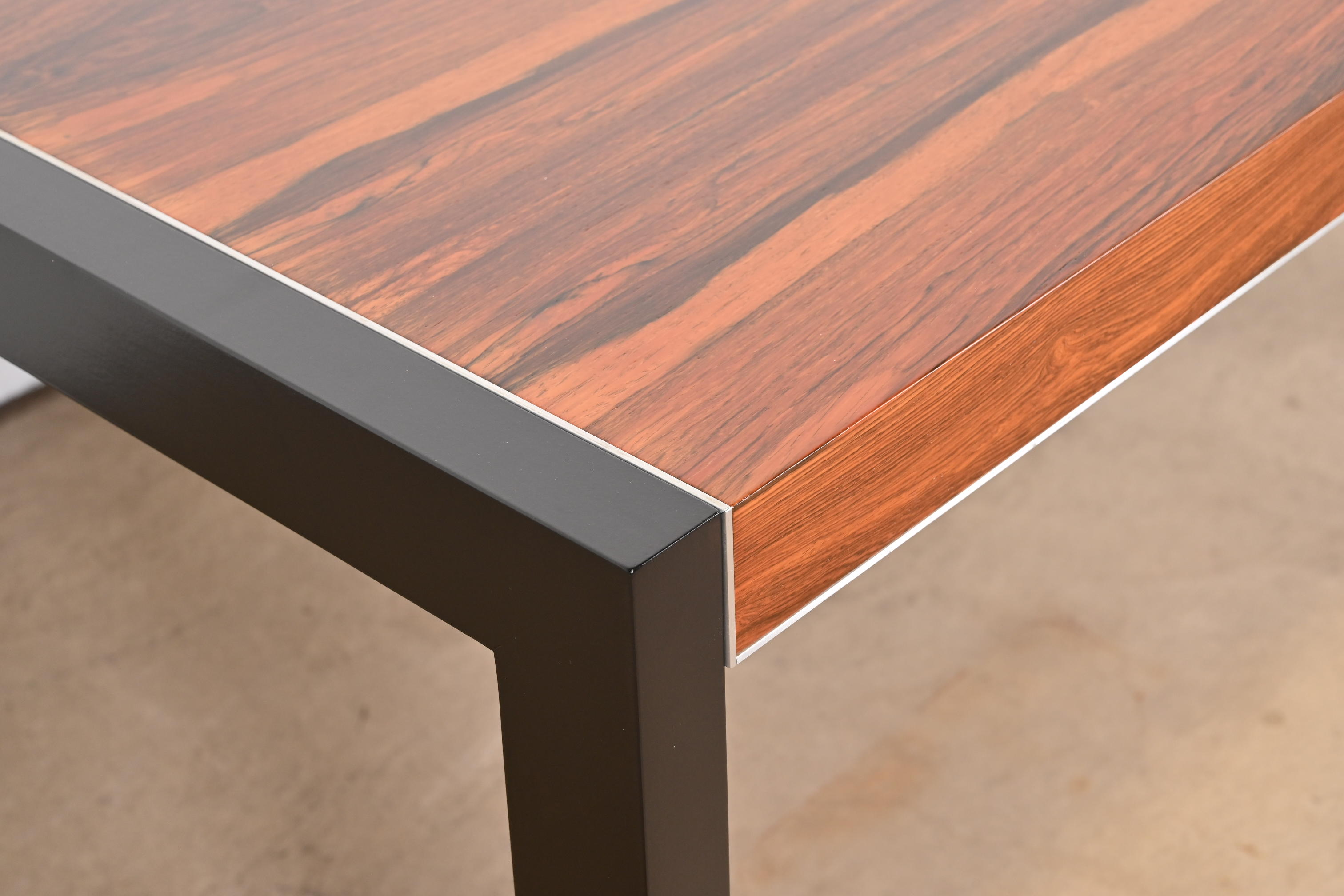 Robert Baron for Glenn of California Rosewood Parsons Dining Table, Newly Refinished - Image 11