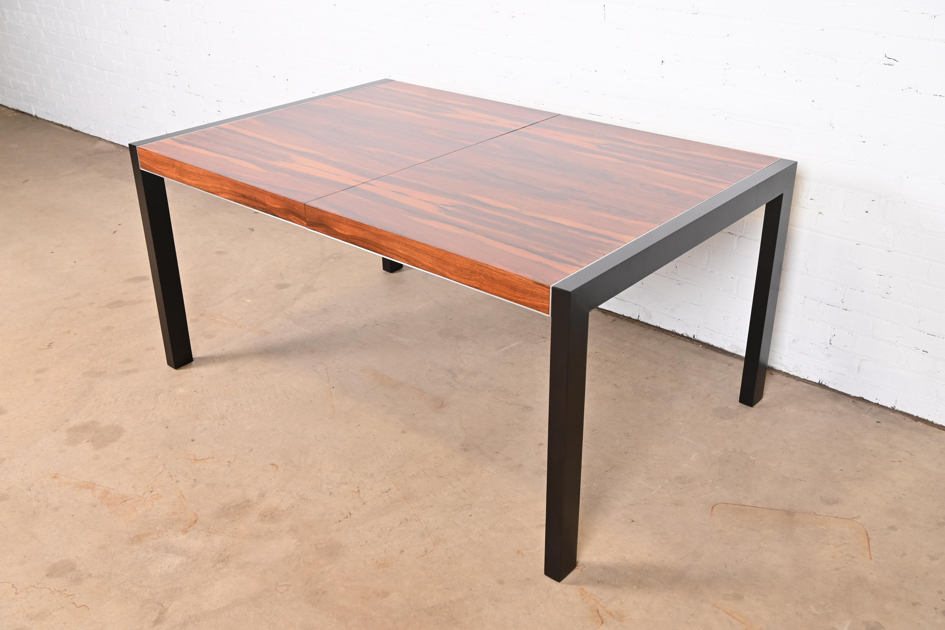 Robert Baron for Glenn of California Rosewood Parsons Dining Table, Newly Refinished - Image 9