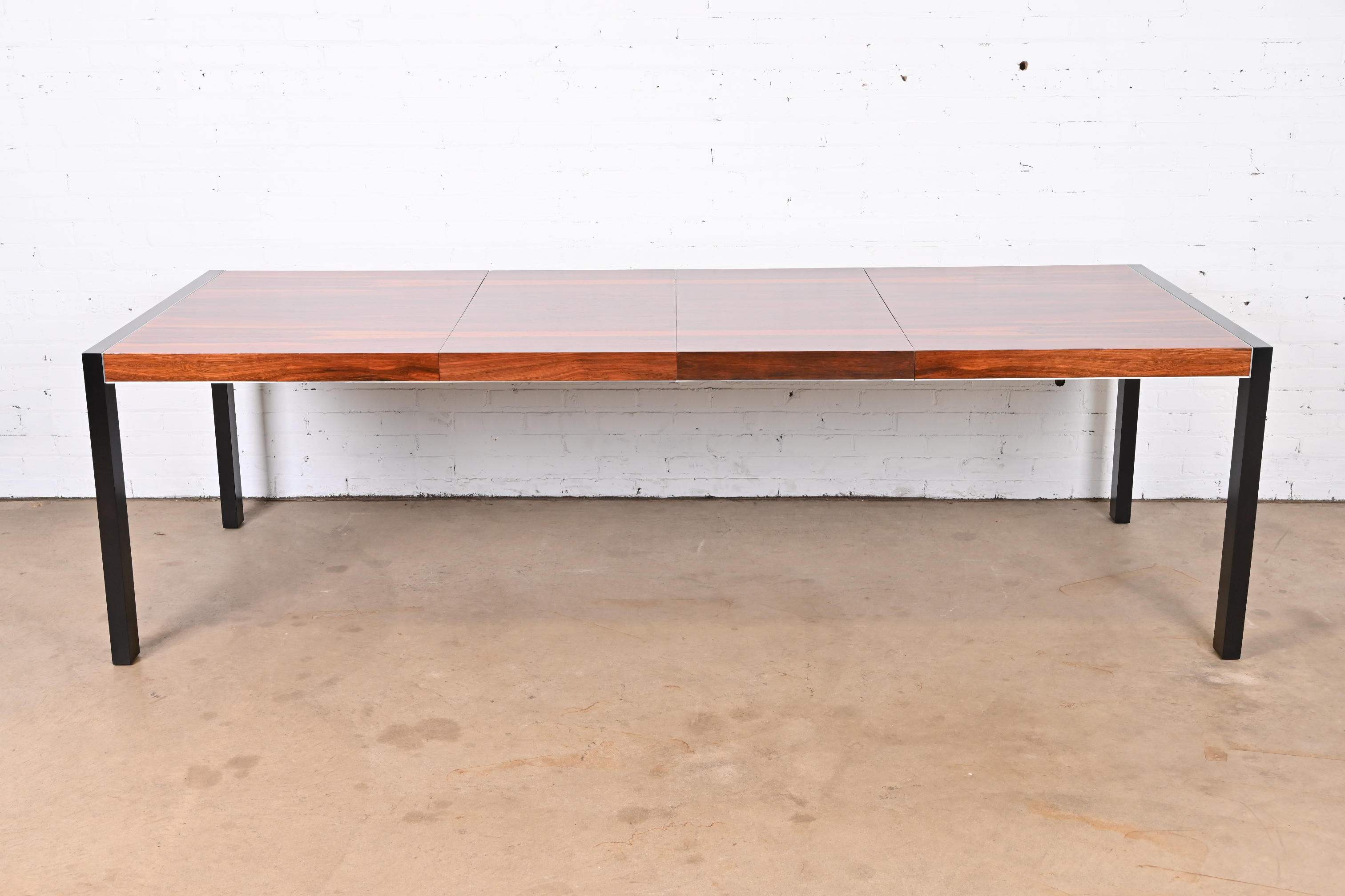 Robert Baron for Glenn of California Rosewood Parsons Dining Table, Newly Refinished - Image 2
