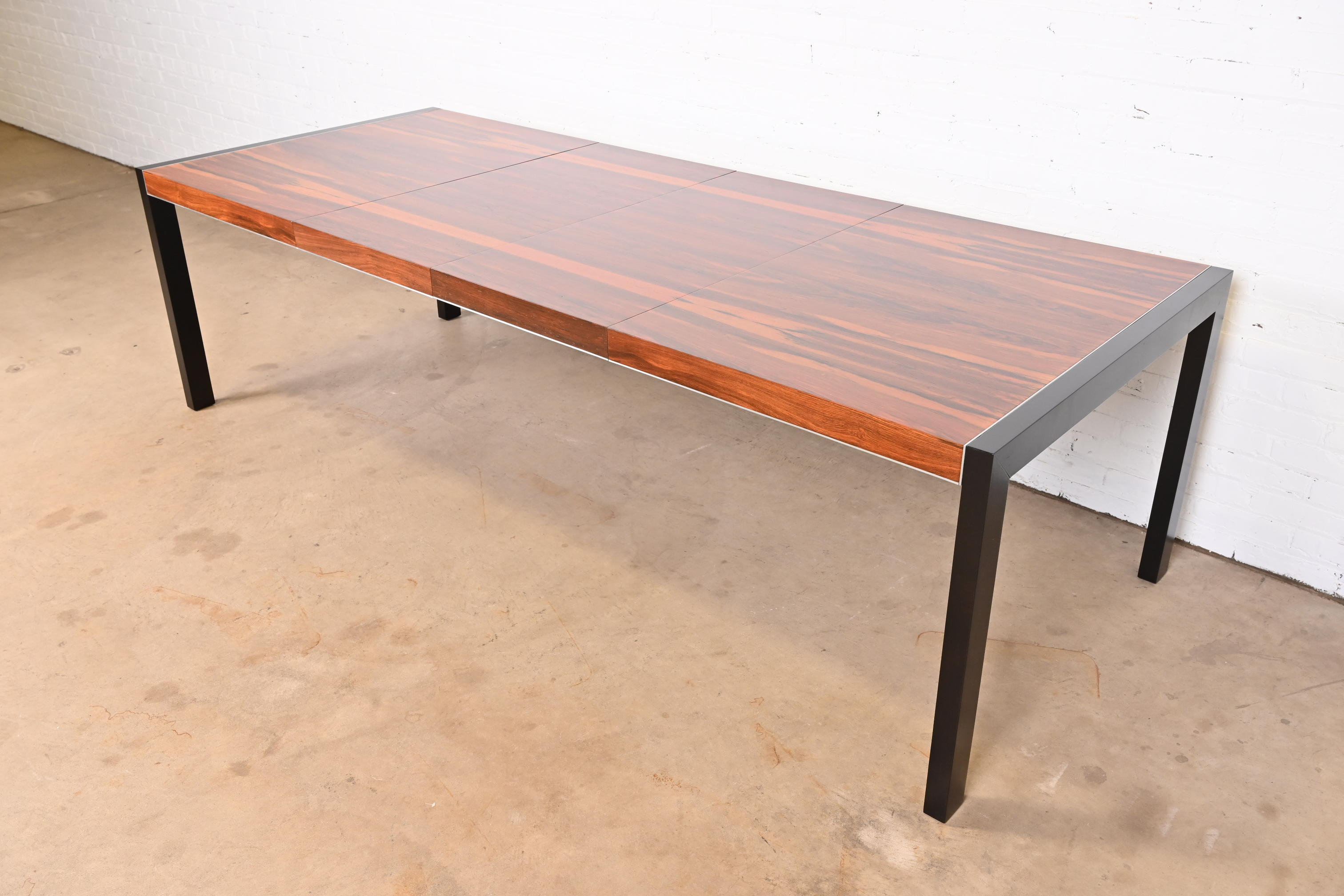 Robert Baron for Glenn of California Rosewood Parsons Dining Table, Newly Refinished - Image 4