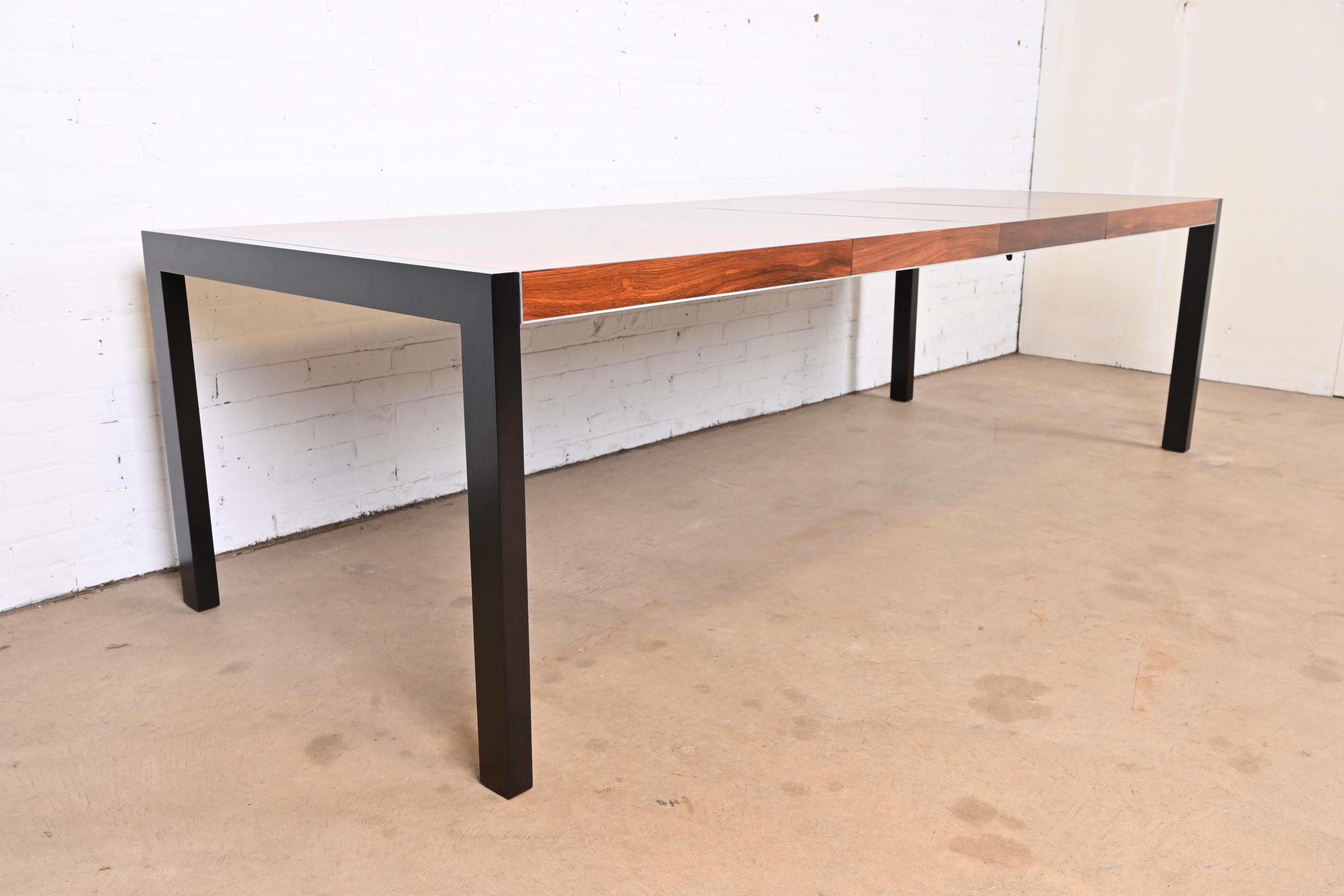Robert Baron for Glenn of California Rosewood Parsons Dining Table, Newly Refinished - Image 5