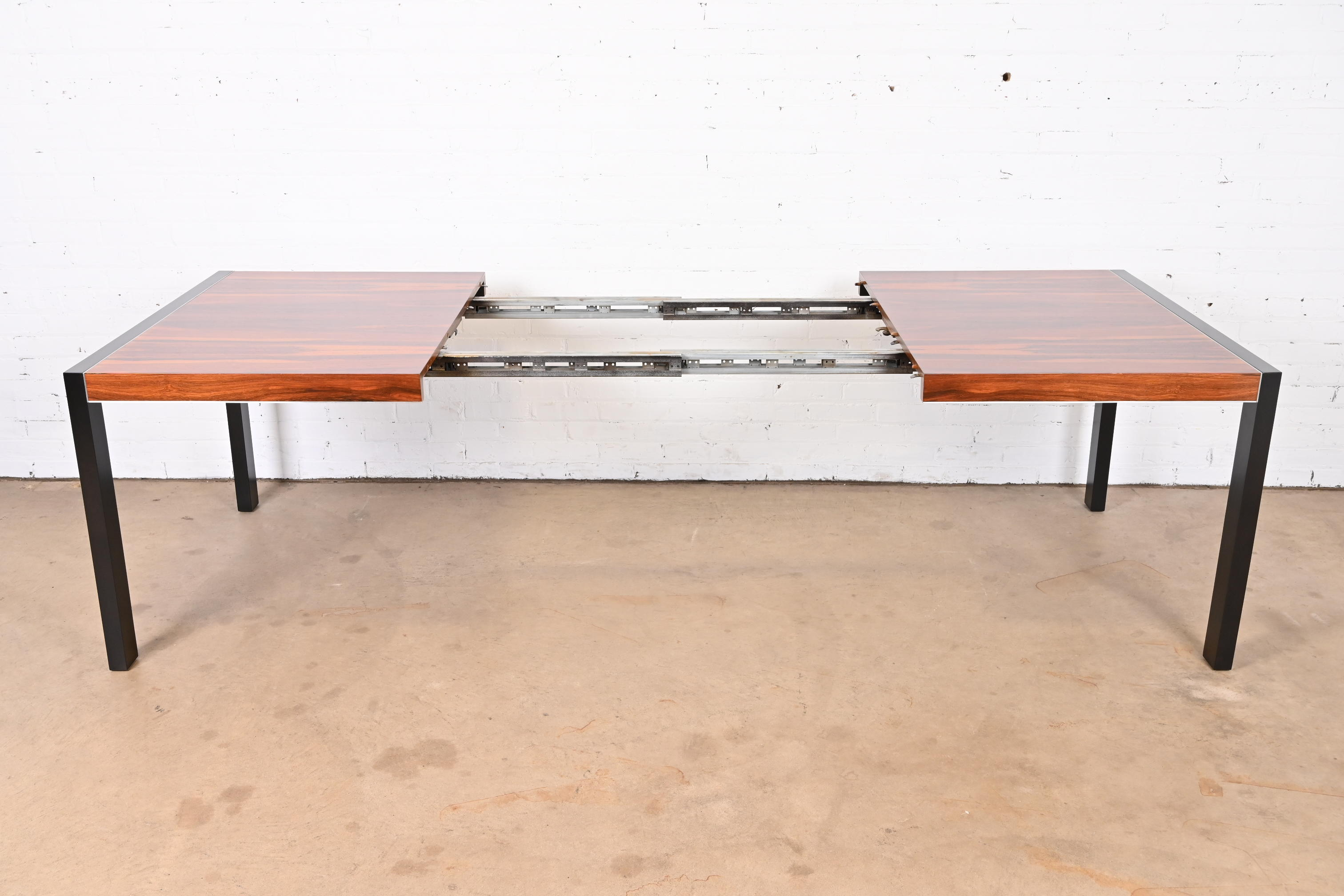 Robert Baron for Glenn of California Rosewood Parsons Dining Table, Newly Refinished - Image 7