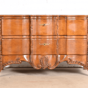 John Widdicomb French Provincial Louis Xv Carved Cherry Wood Commode or Chest of Drawers