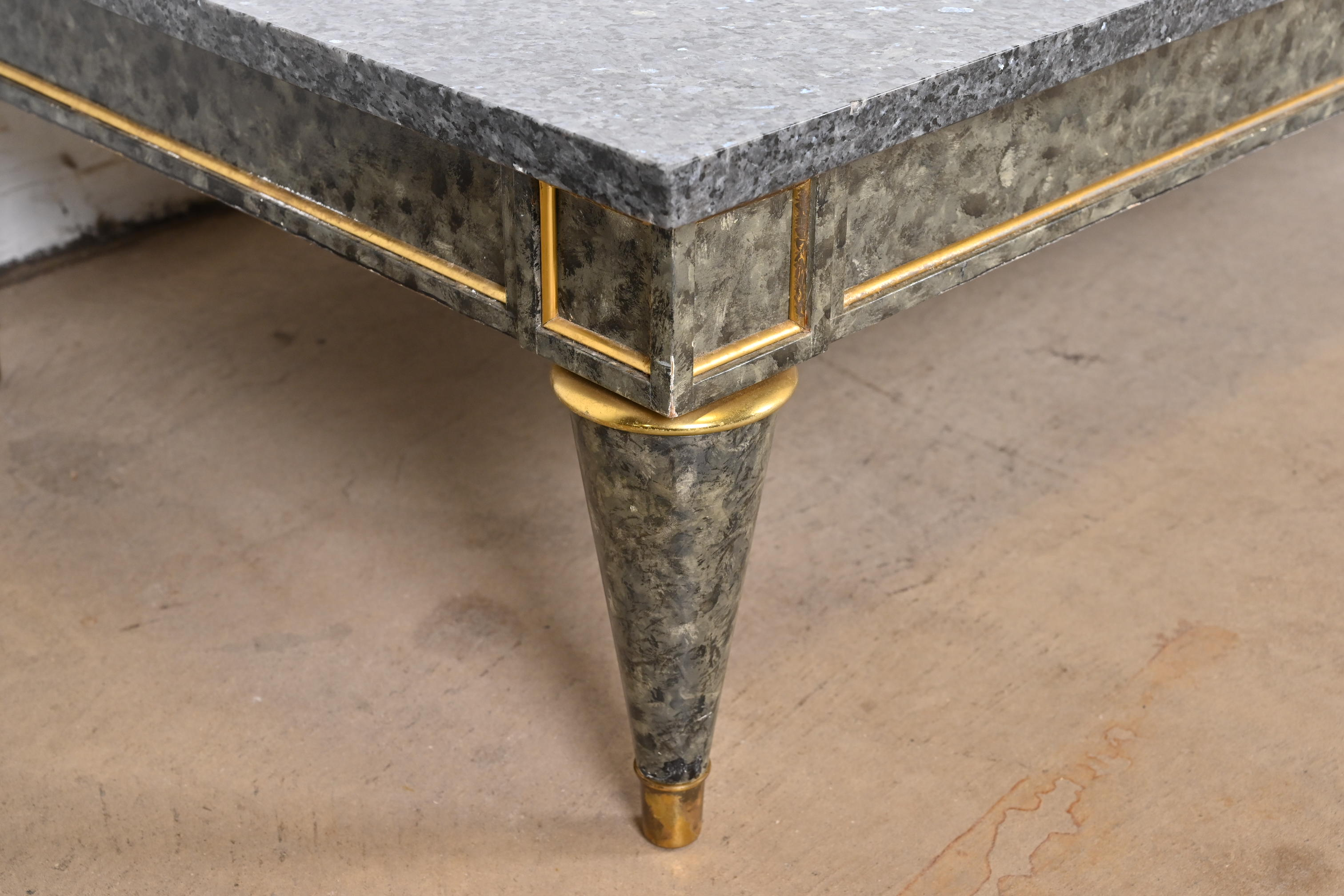 Maison Jansen Attributed French Regency Louis XVI Granite Top Coffee Table - Image 8