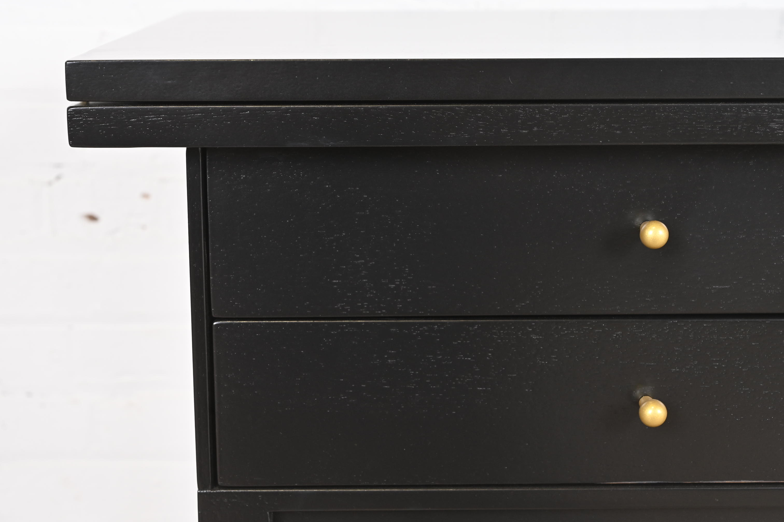 Paul McCobb for Directional Mid-Century Modern Black Lacquered Flip Top Server Bar Cart, Newly Refinished - Image 9