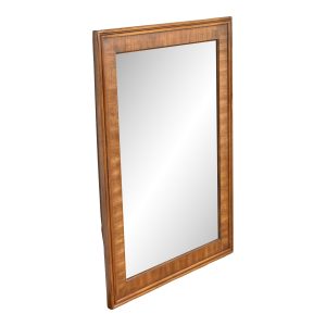 Drexel Heritage Modern Large Walnut Framed Beveled Mirror