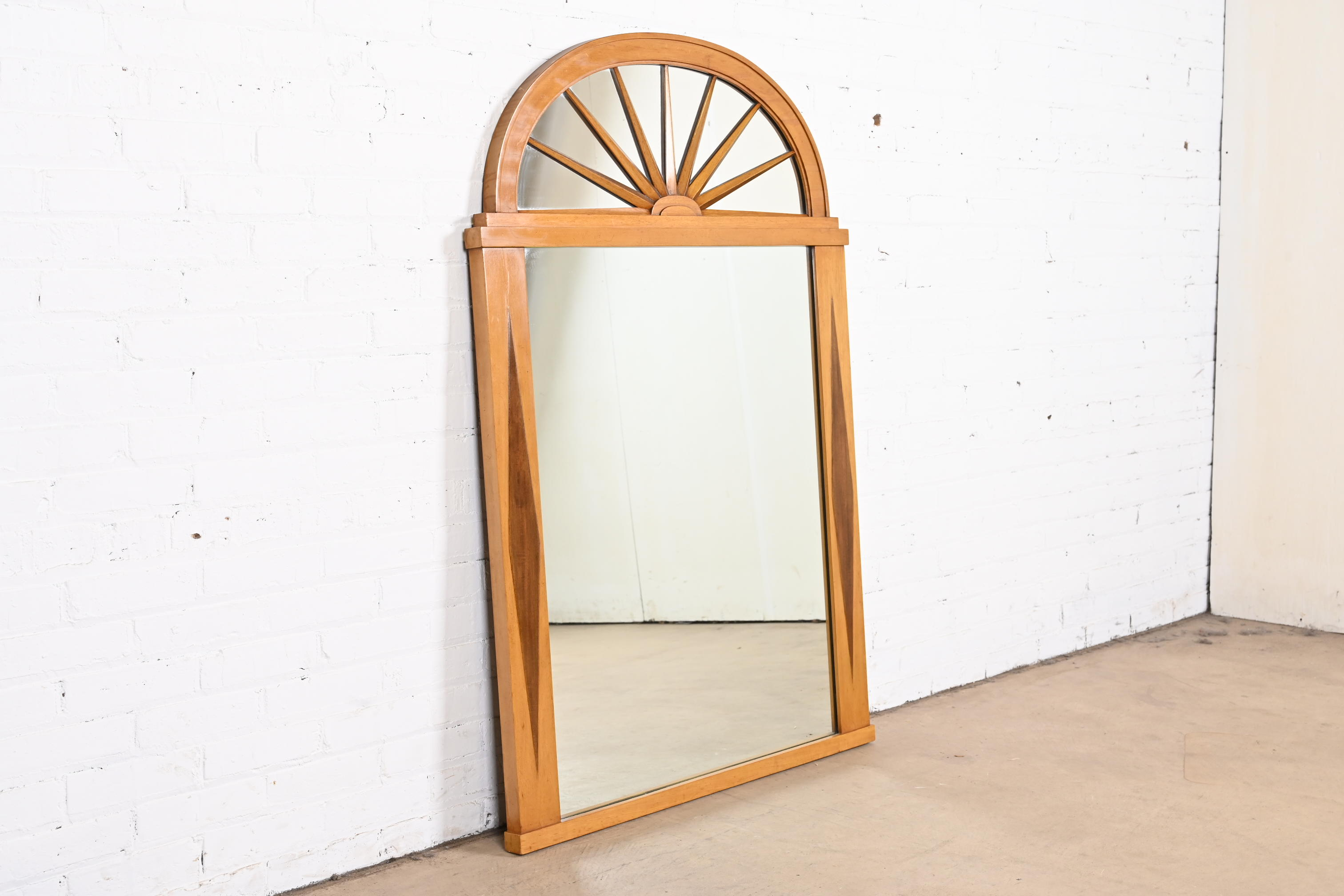 Grosfeld House Hollywood Regency Mahogany Framed Wall Mirror, Circa 1940s - Image 3